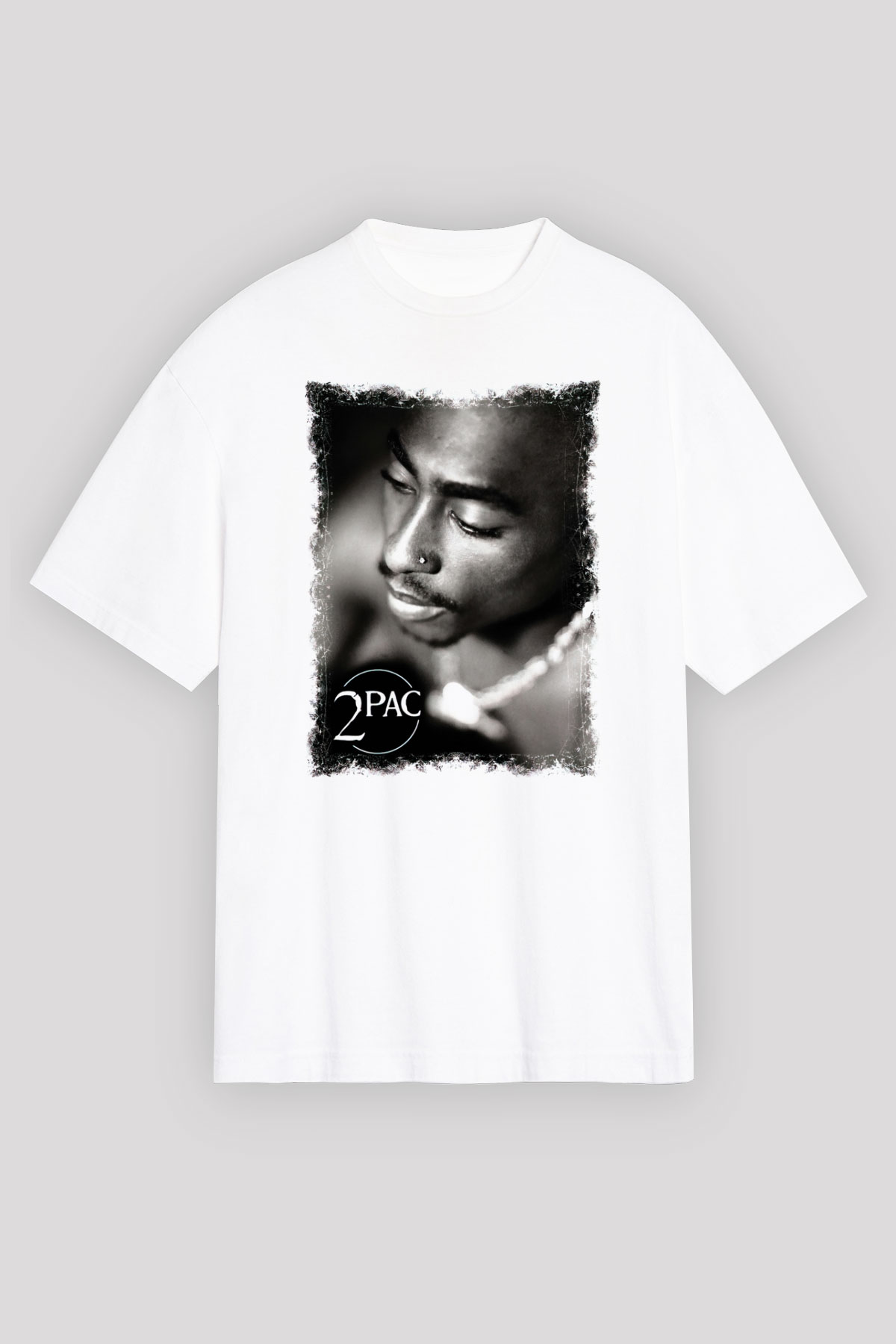 Tupac Shakur Beyaz Unisex Oversize Tişört T-Shirt