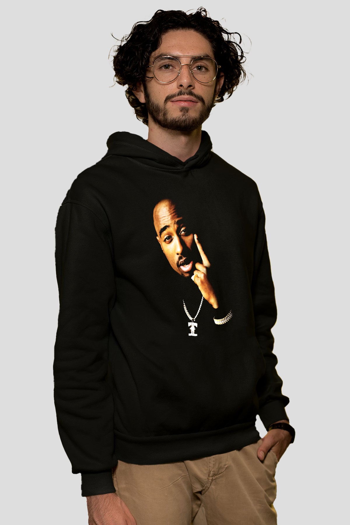 Tupac Shakur Siyah Unisex Hoodie