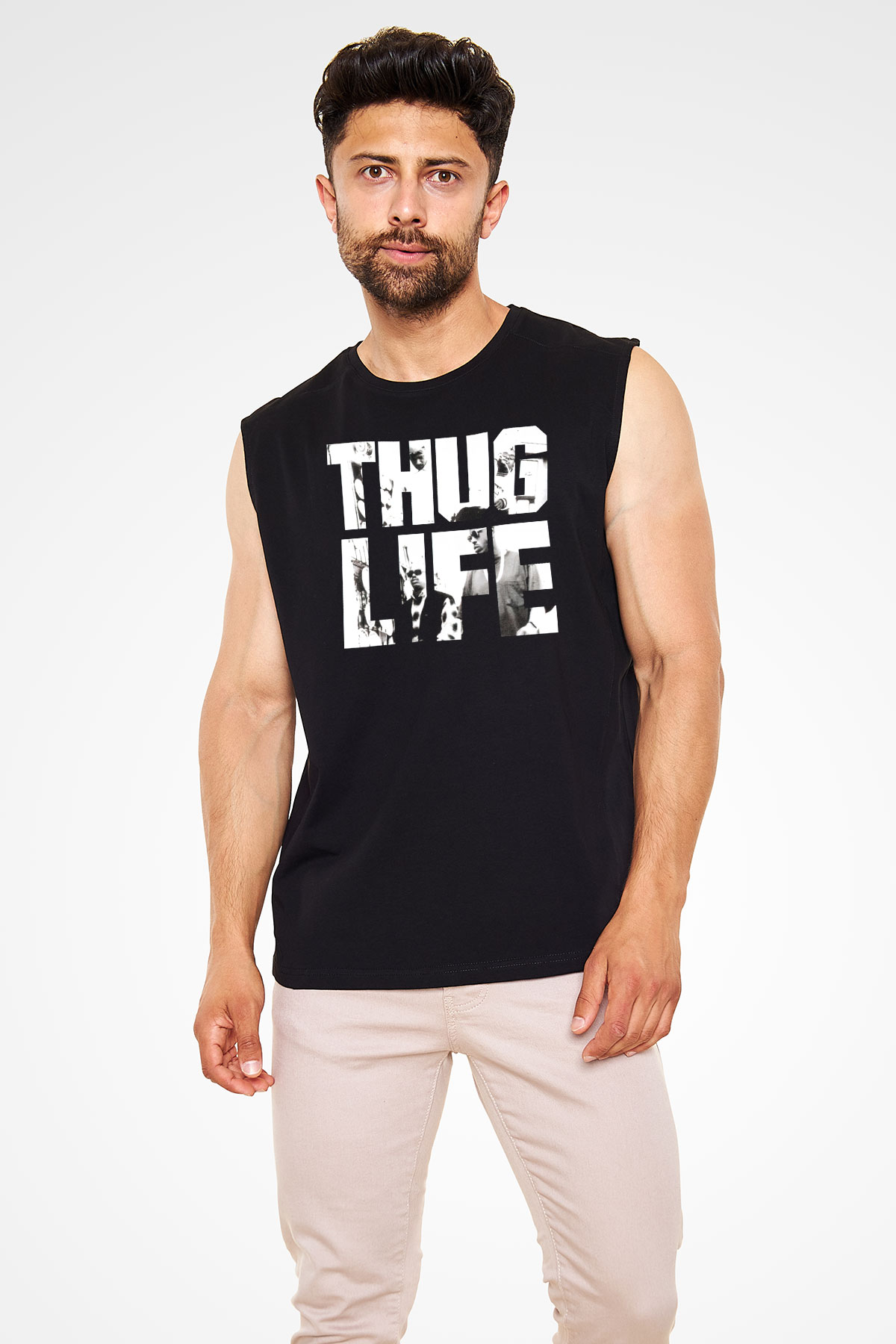 Tupac Shakur Siyah Unisex Kolsuz Tişört