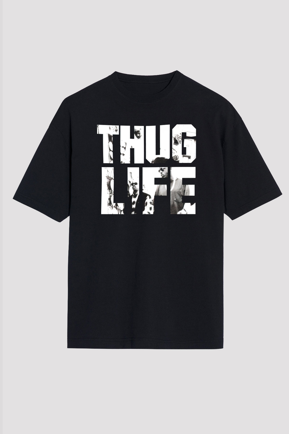 Tupac Shakur Siyah Unisex Oversize Tişört T-Shirt