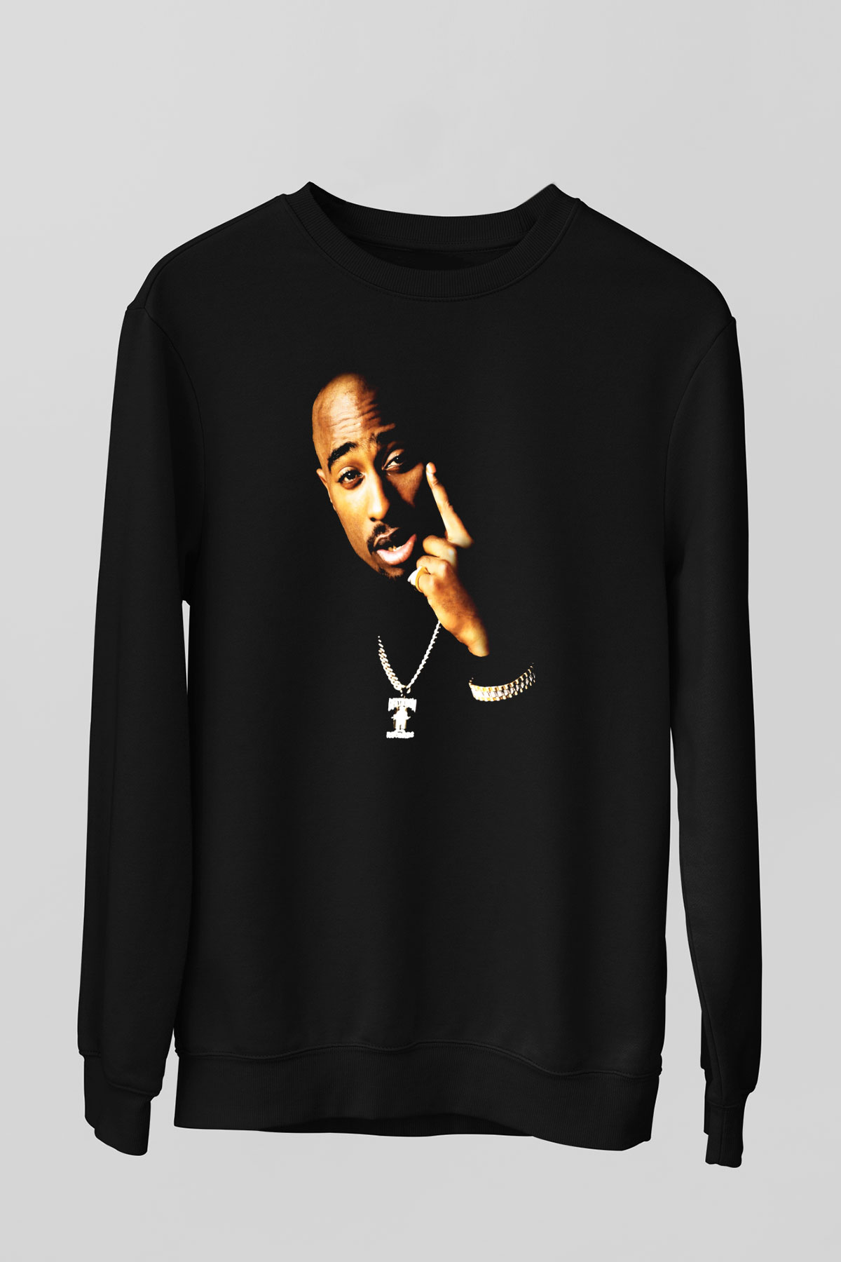 Tupac Shakur Siyah Unisex Sweatshirt