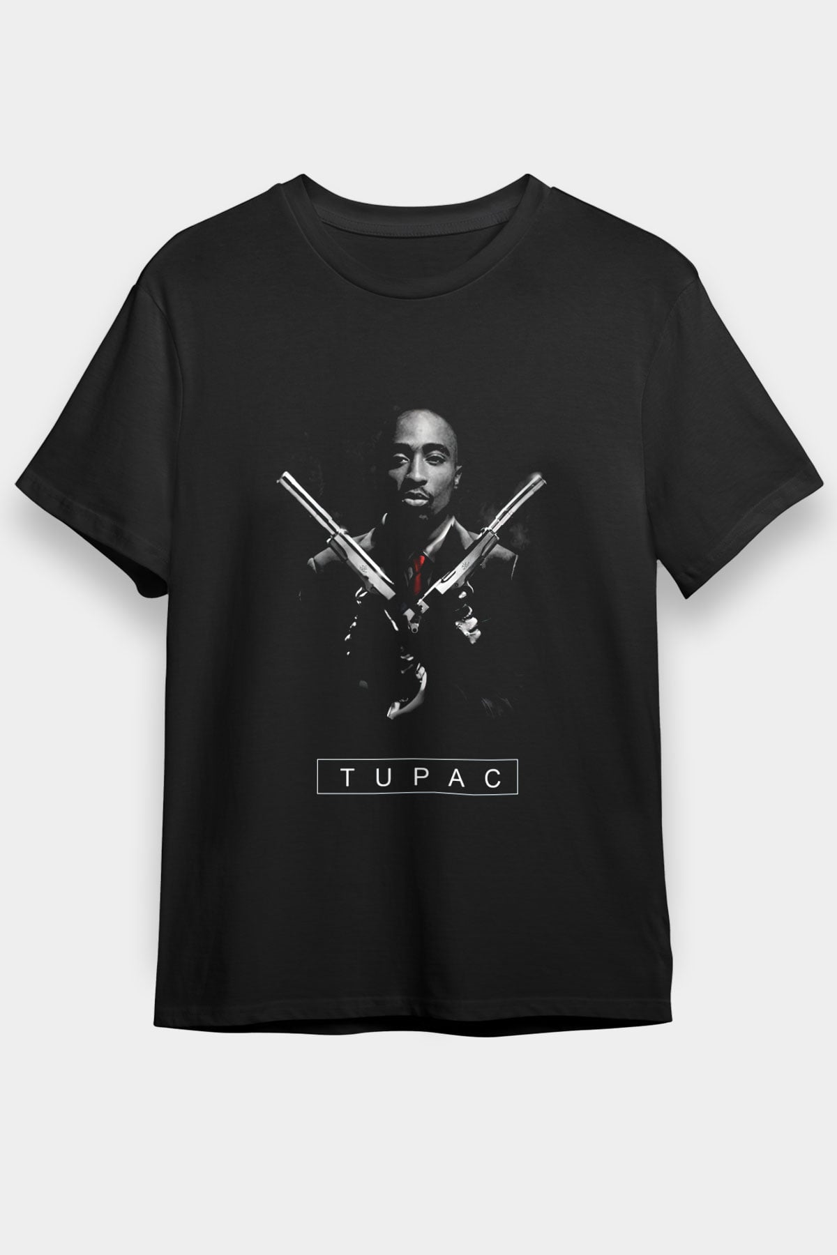 Tupac Shakur Siyah Unisex Tişört T-Shirt - TişörtFabrikası