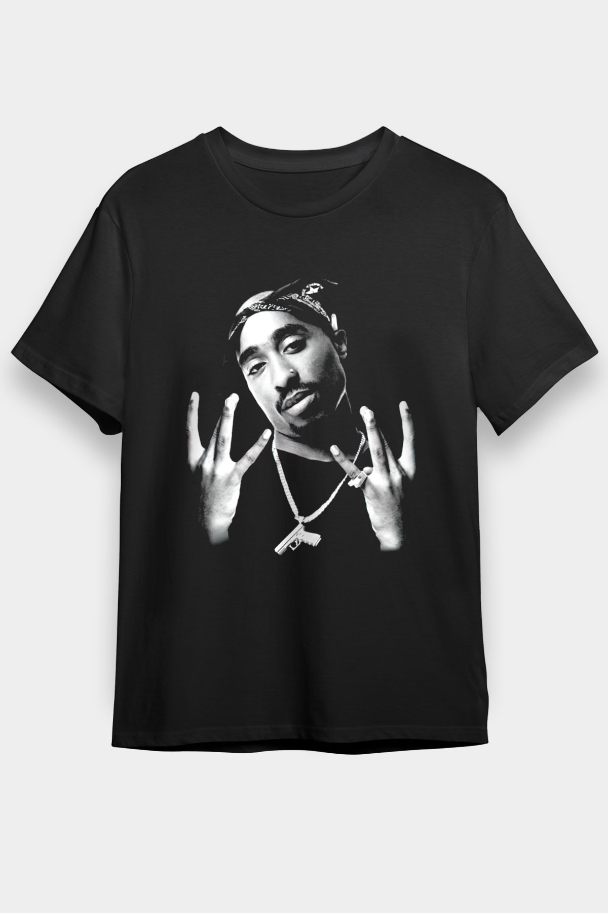 Tupac Shakur Siyah Unisex Tişört T-Shirt - TişörtFabrikası