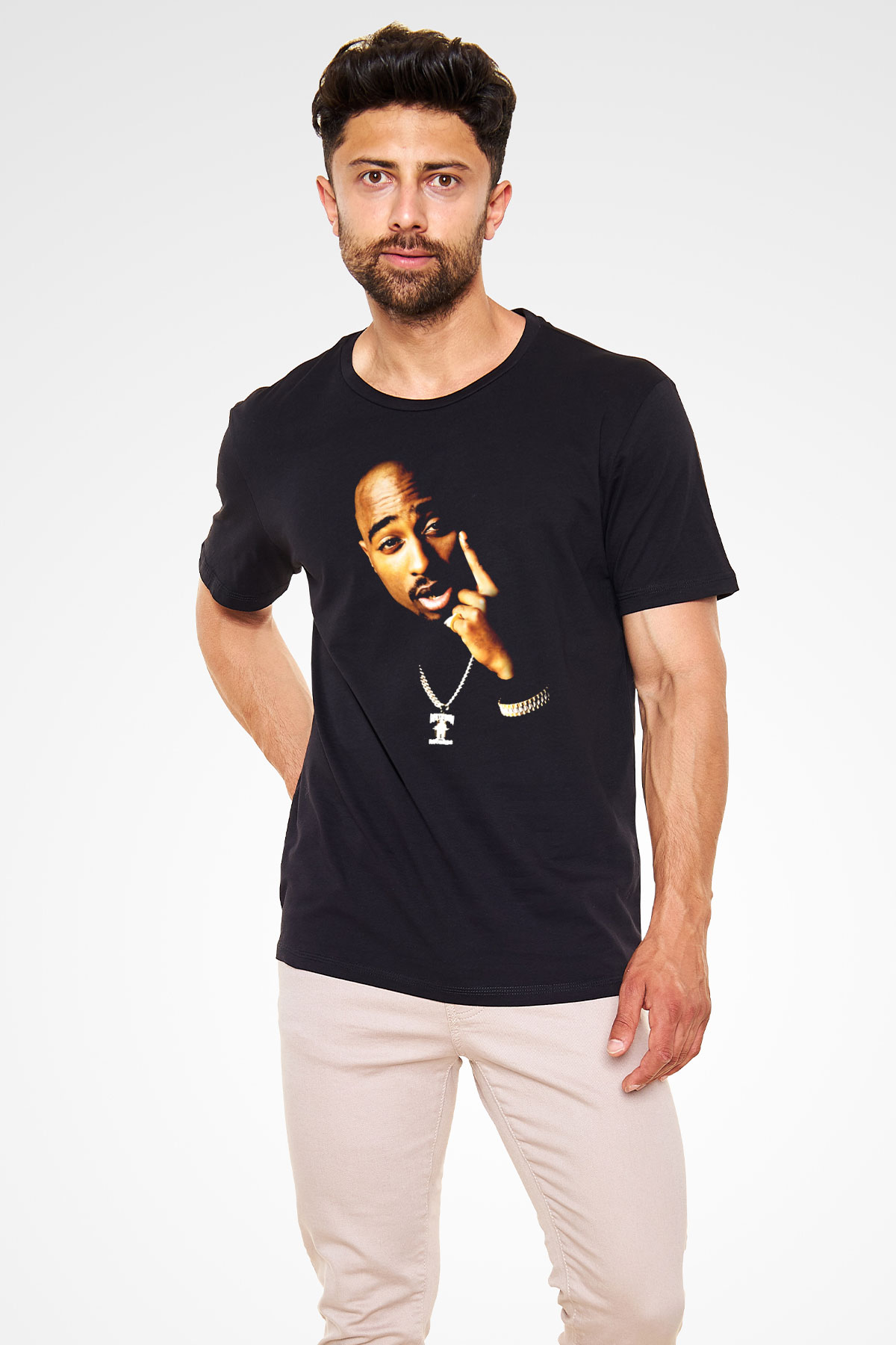 Tupac Shakur Siyah Unisex Tişört T-Shirt - TişörtFabrikası