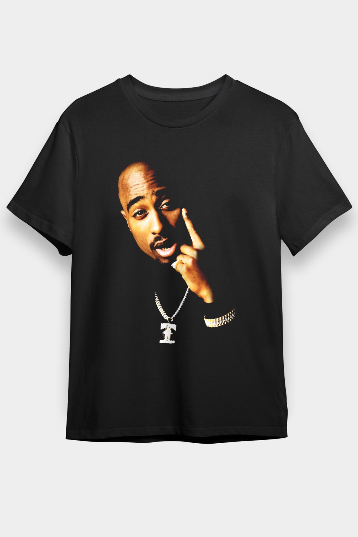 Tupac Shakur Siyah Unisex Tişört T-Shirt - TişörtFabrikası