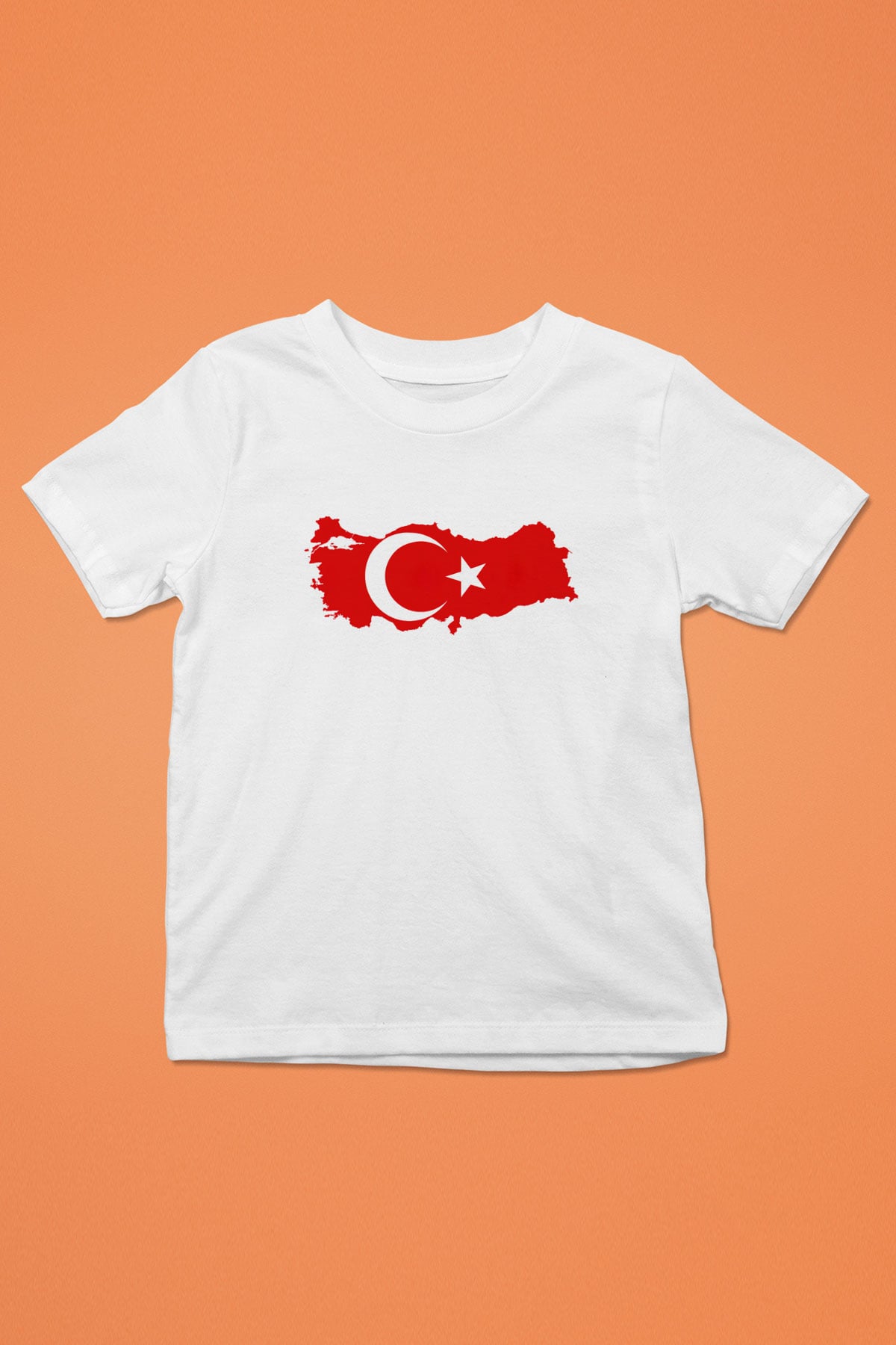 Türkiye Baskılı Beyaz Unisex Çocuk Tişört