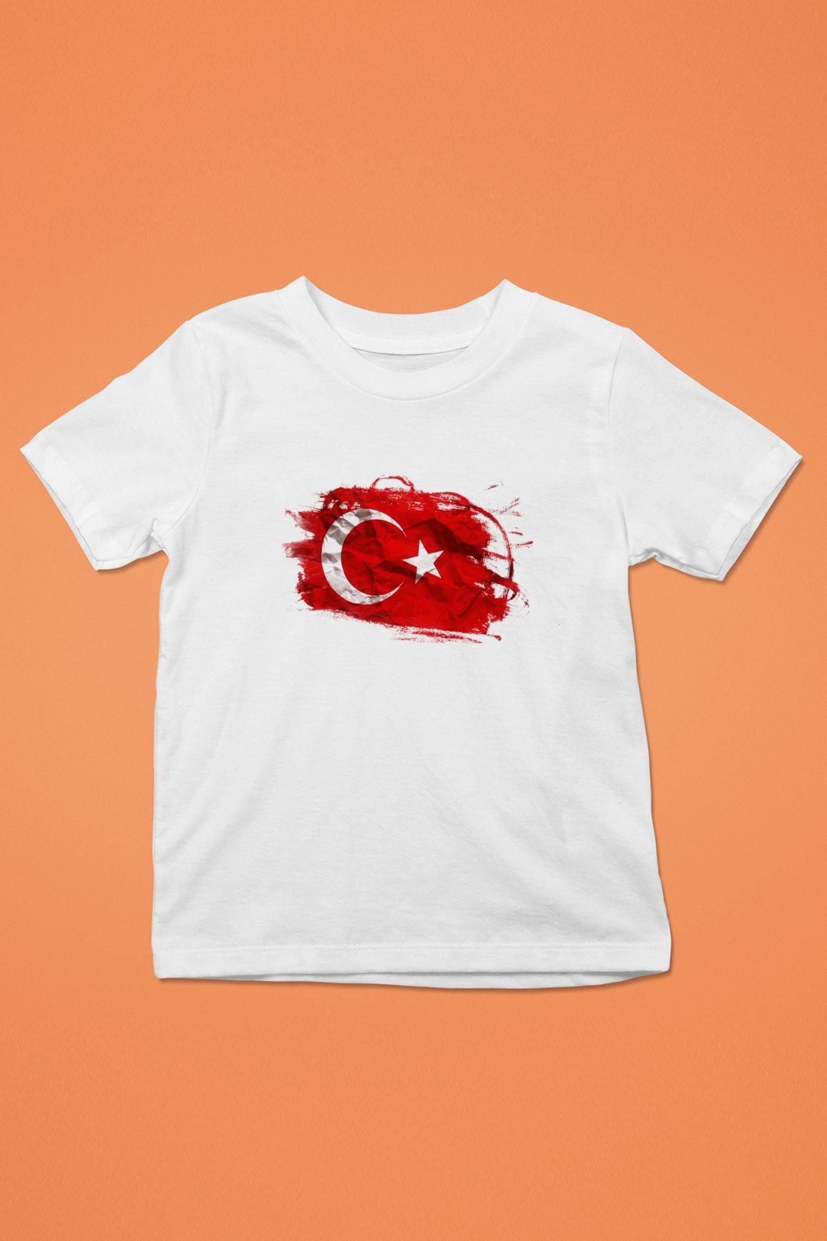 Türkiye Baskılı Beyaz Unisex Çocuk Tişört