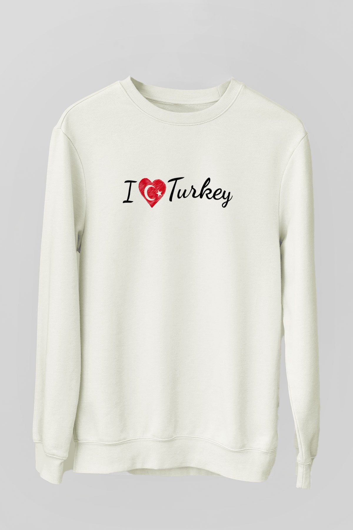 Türkiye Beyaz Unisex Sweatshirt