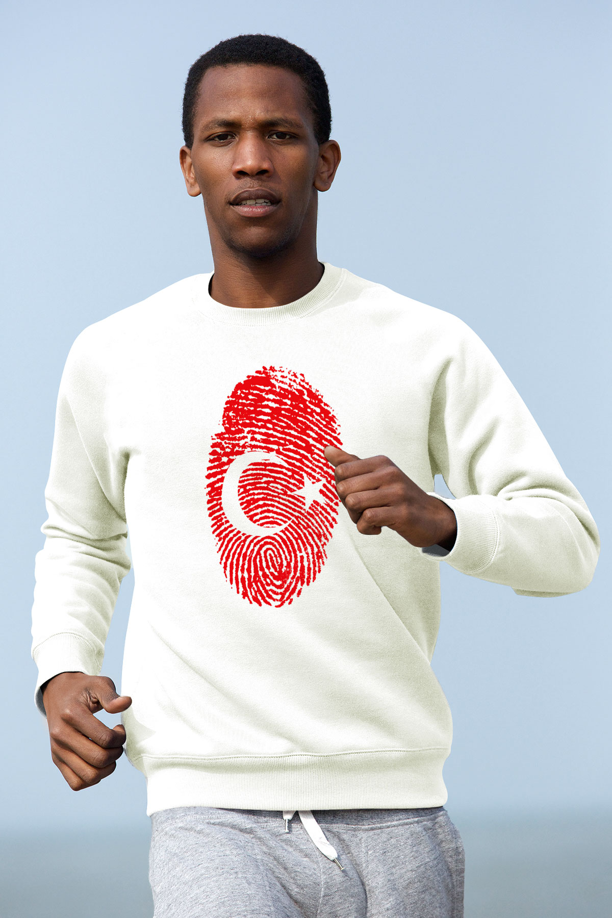 Türkiye Beyaz Unisex Sweatshirt