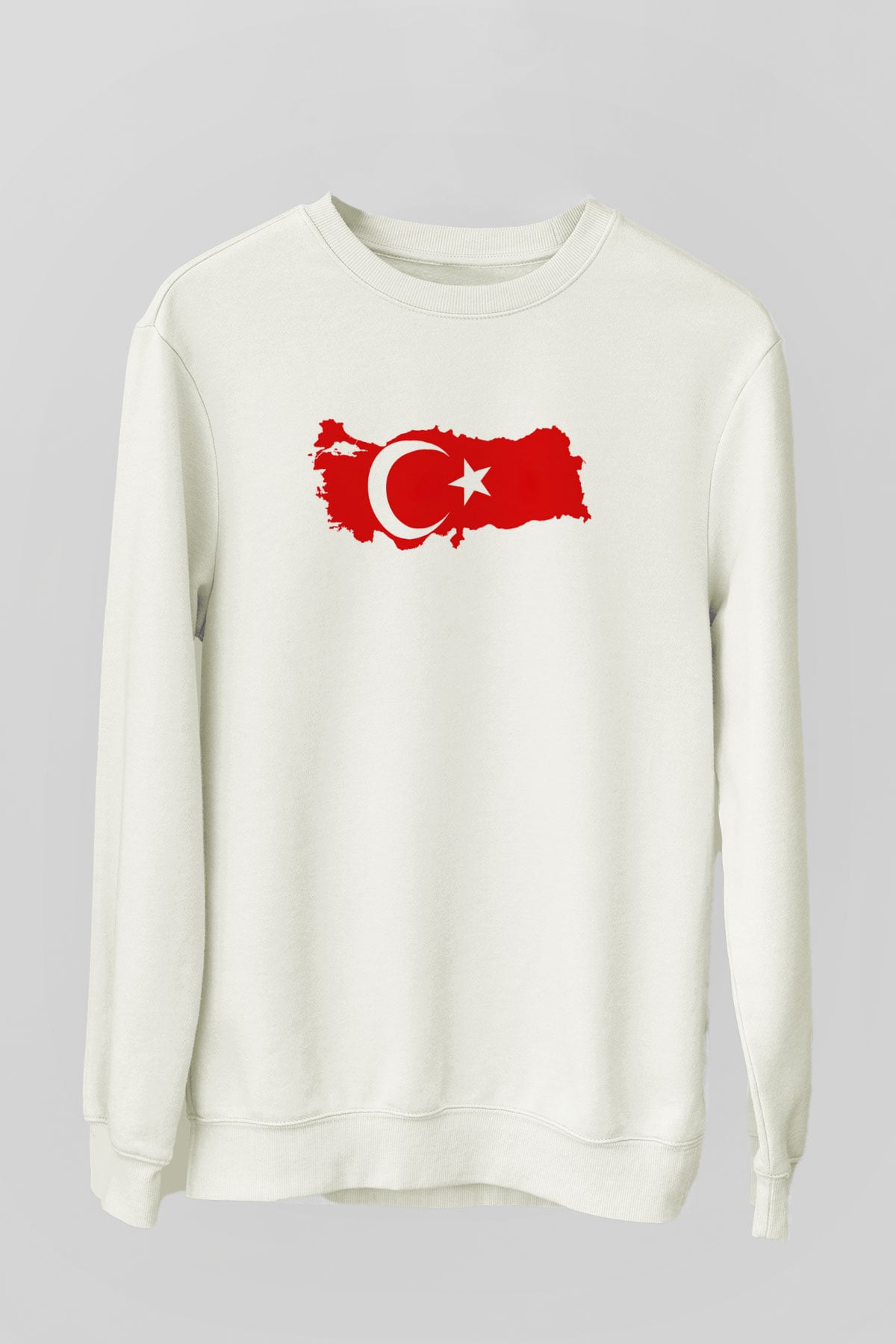 Türkiye Beyaz Unisex Sweatshirt