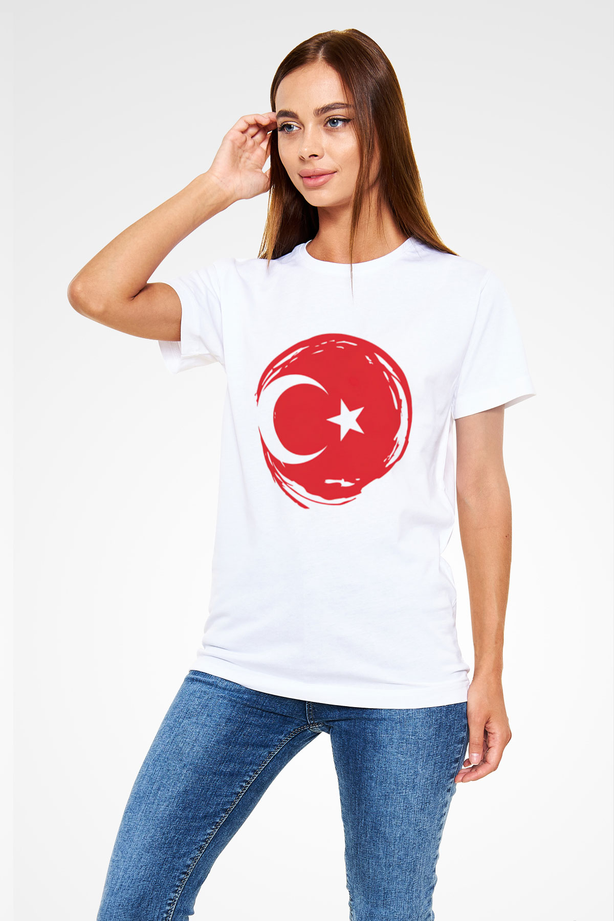 Türkiye Beyaz Unisex Tişört T-Shirt - TişörtFabrikası