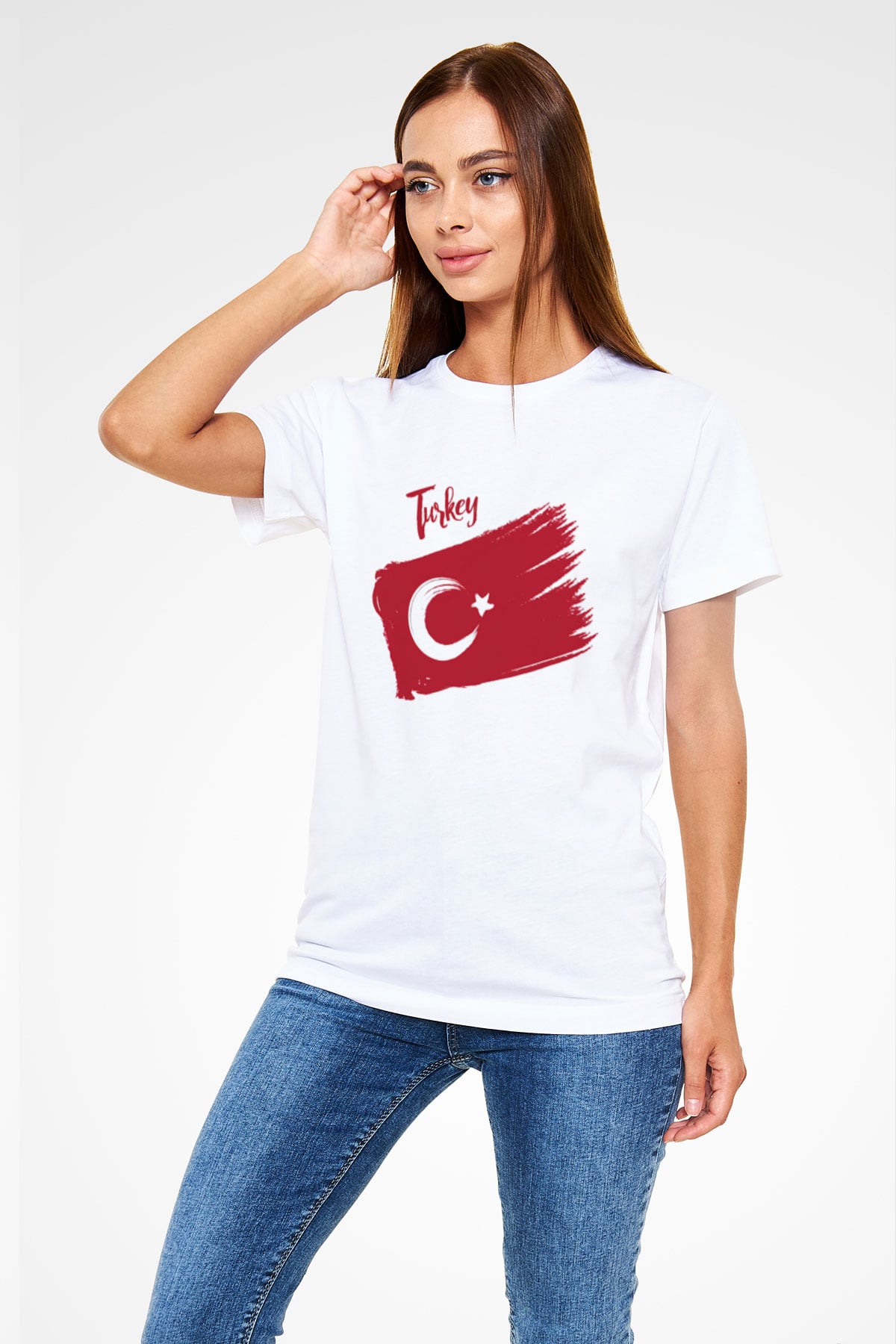 Türkiye Beyaz Unisex Tişört T-Shirt - TişörtFabrikası