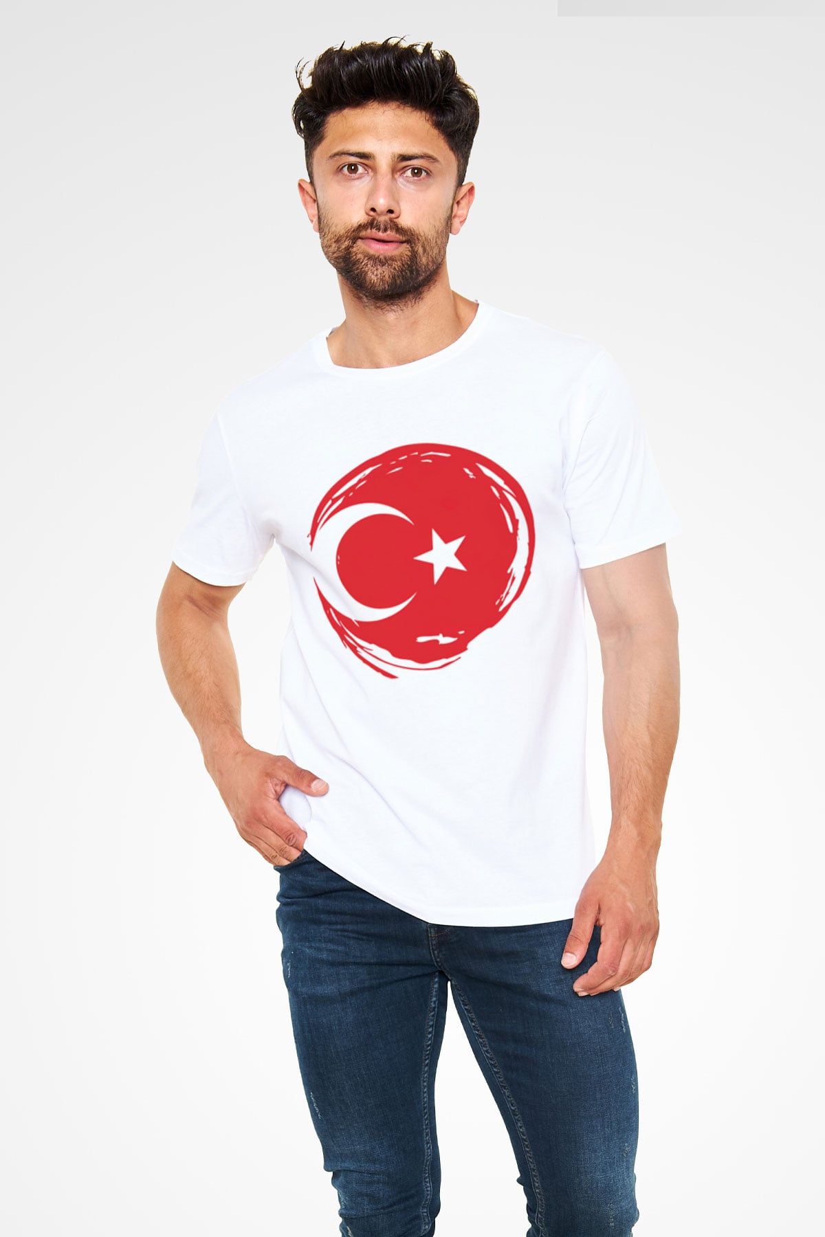 Türkiye Beyaz Unisex Tişört T-Shirt - TişörtFabrikası