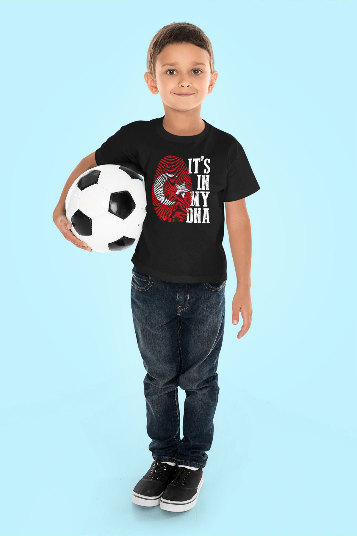 Türkiye Siyah Unisex Çocuk Tişört
