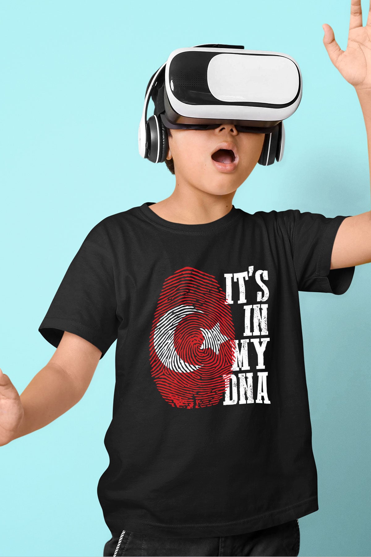 Türkiye Siyah Unisex Çocuk Tişört