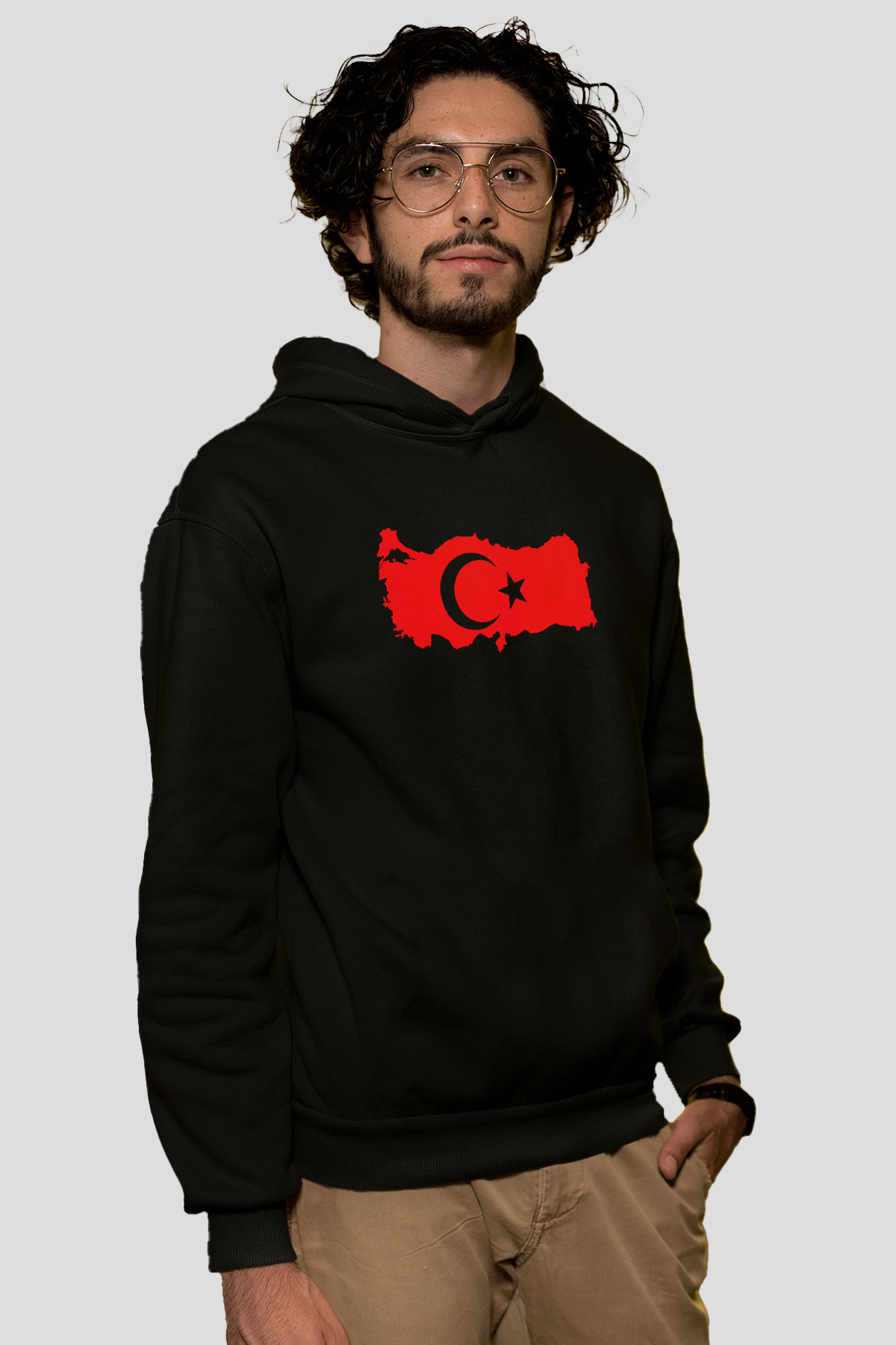 Türkiye Siyah Unisex Hoodie