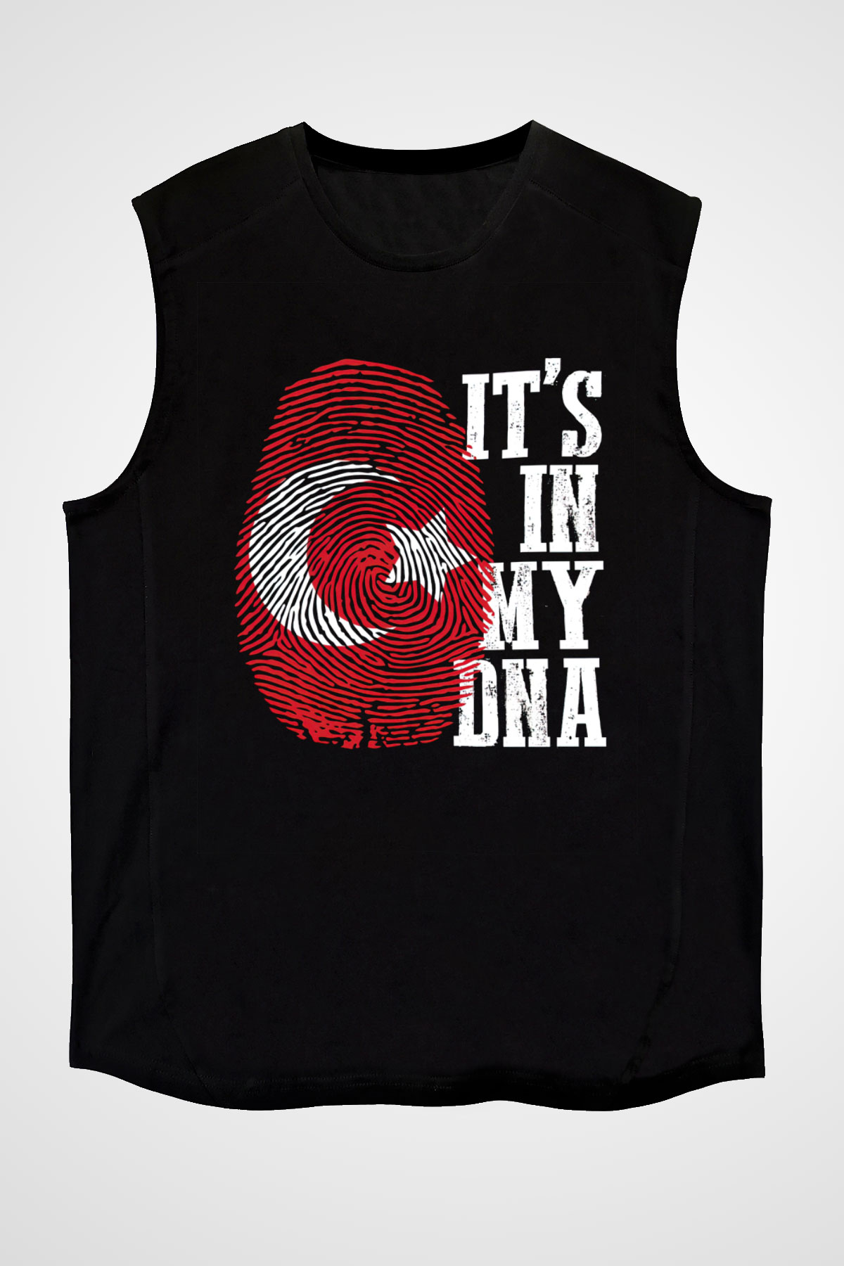 Türkiye Siyah Unisex Kolsuz Tişört
