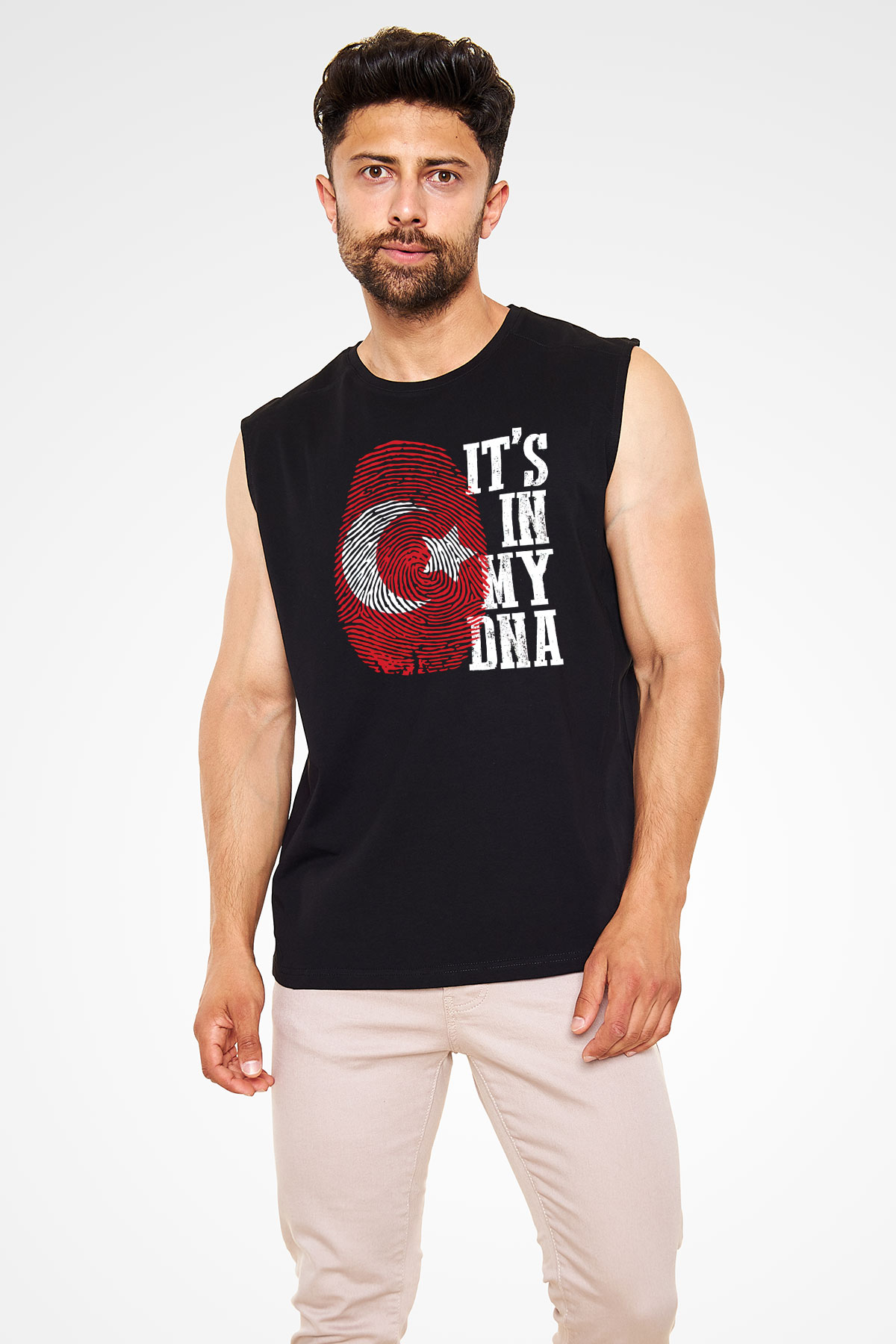 Türkiye Siyah Unisex Kolsuz Tişört