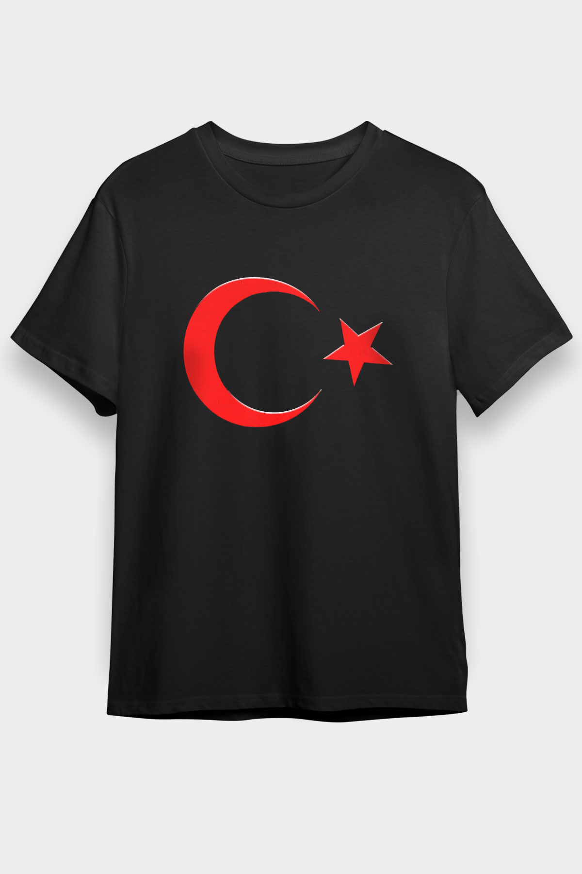 Türkiye Siyah Unisex Tişört T-Shirt - TişörtFabrikası