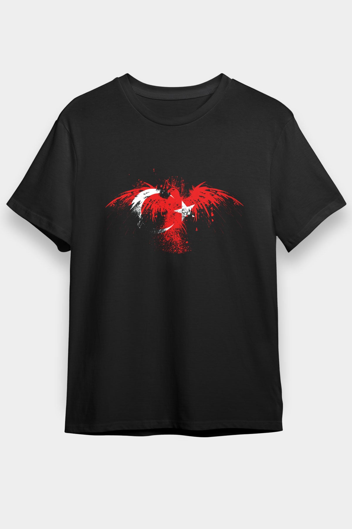 Türkiye Siyah Unisex Tişört T-Shirt - TişörtFabrikası