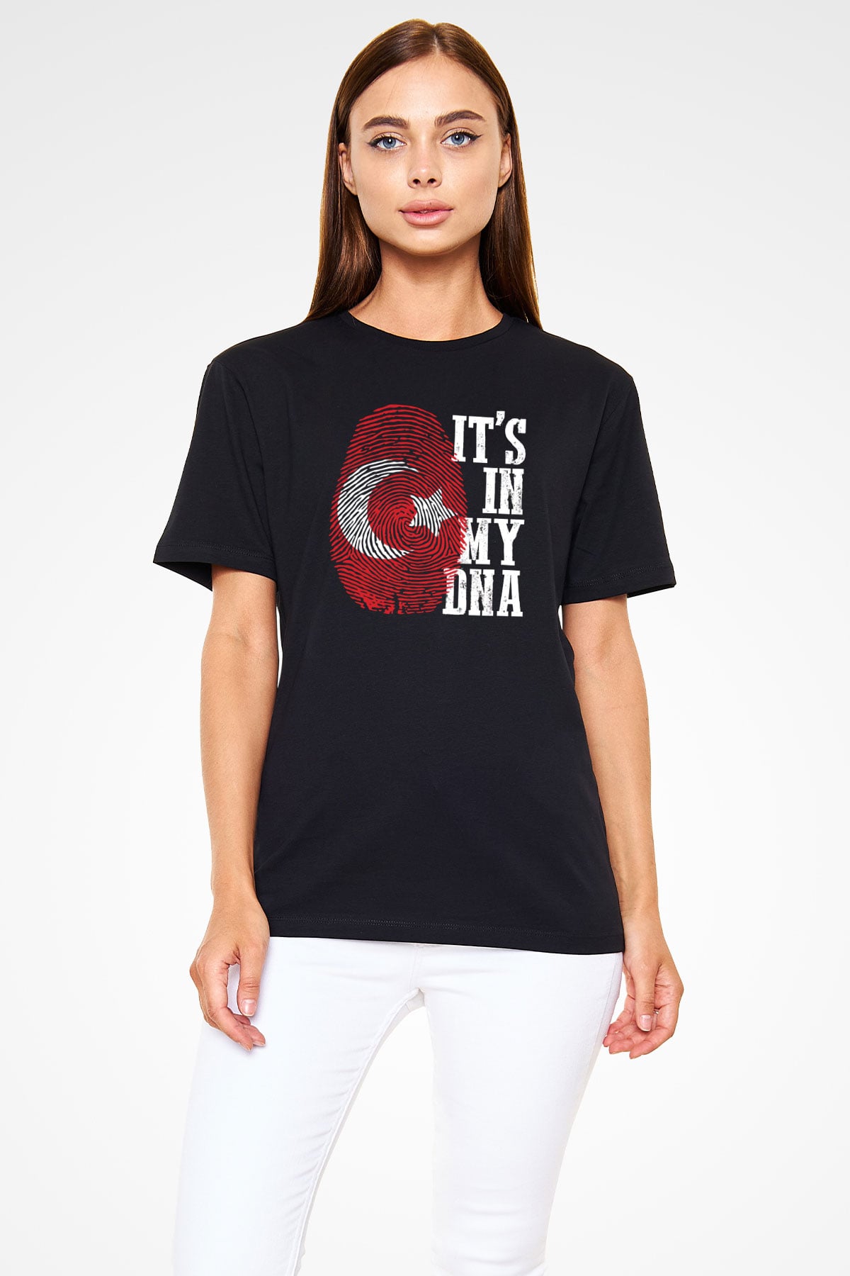 Türkiye Siyah Unisex Tişört T-Shirt - TişörtFabrikası