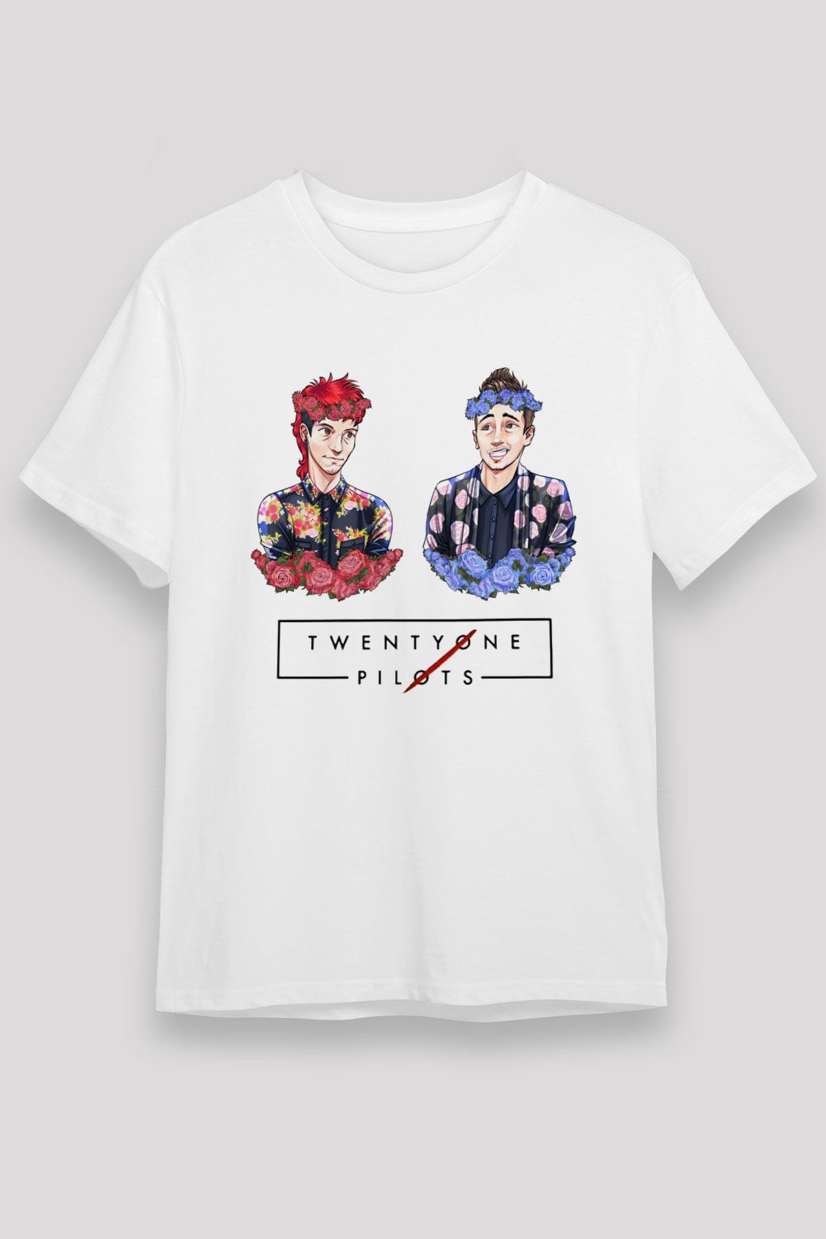 Twenty One Pilots Beyaz Unisex Tişört T-Shirt - TişörtFabrikası