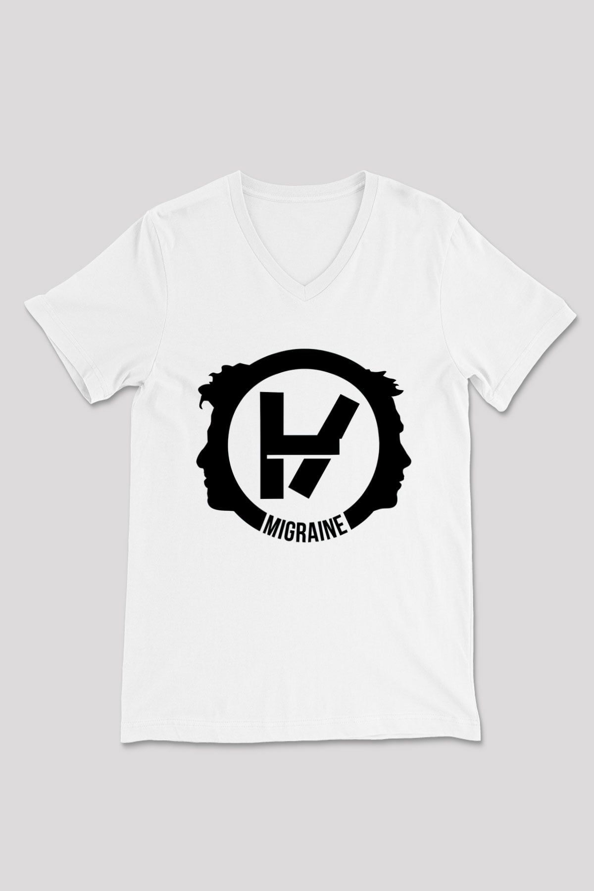 Twenty One Pilots Beyaz Unisex V Yaka Tişört T-Shirt