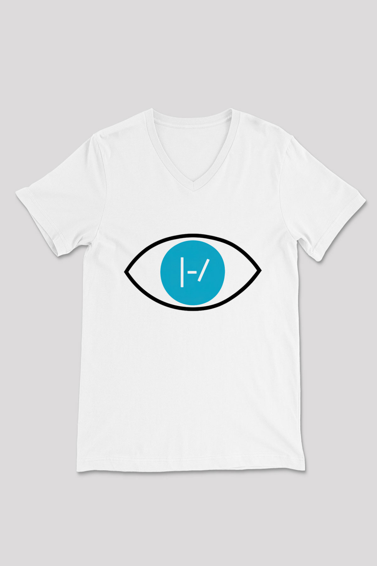 Twenty One Pilots Beyaz Unisex V Yaka Tişört T-Shirt