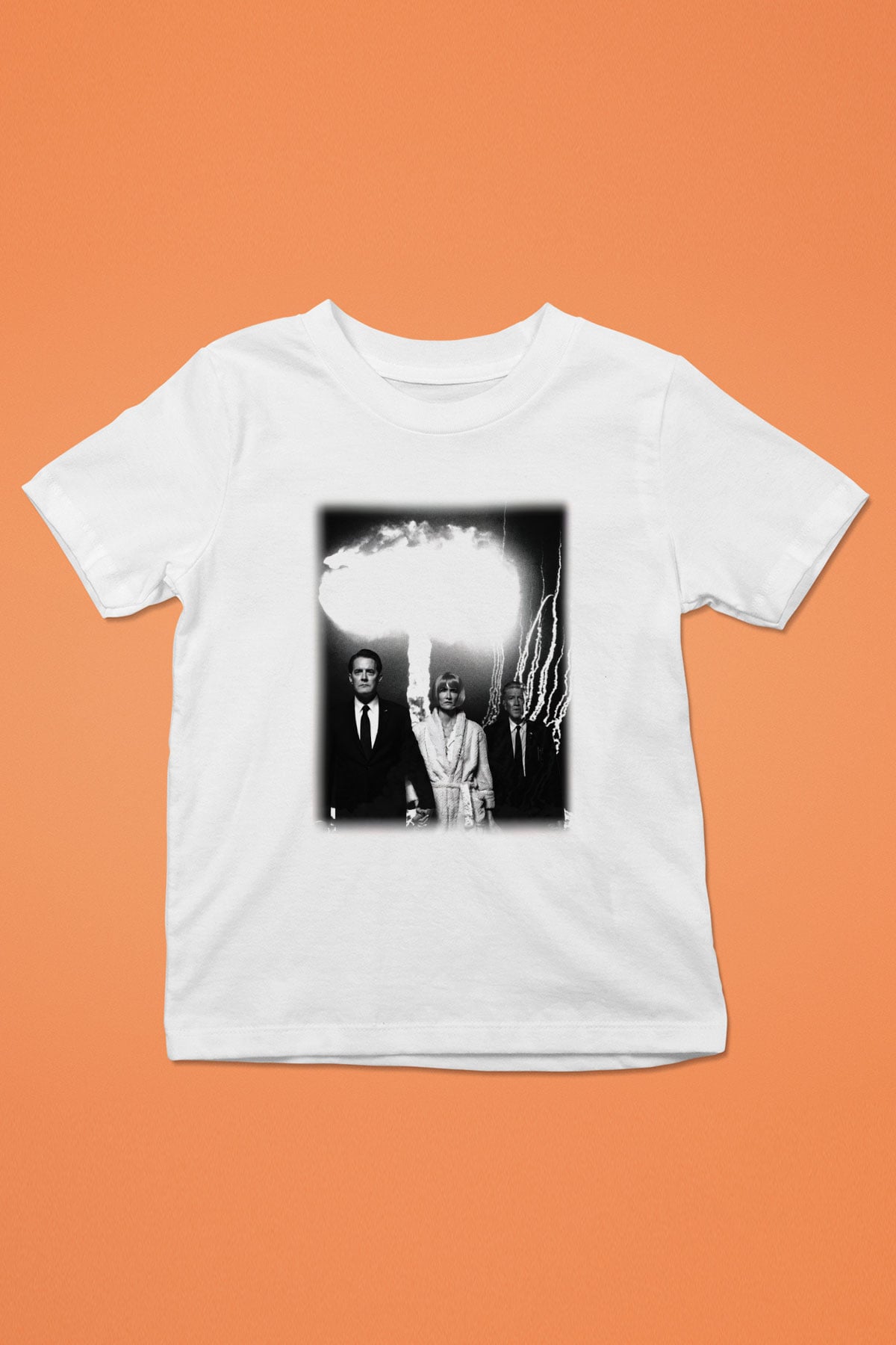 Twin Peaks Baskılı Beyaz Unisex Çocuk Tişört