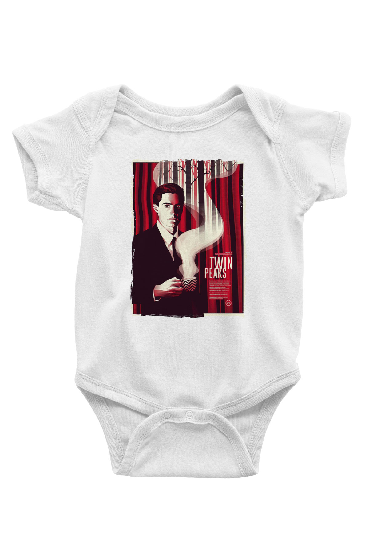 Twin Peaks Beyaz Bebek Body - Zıbın