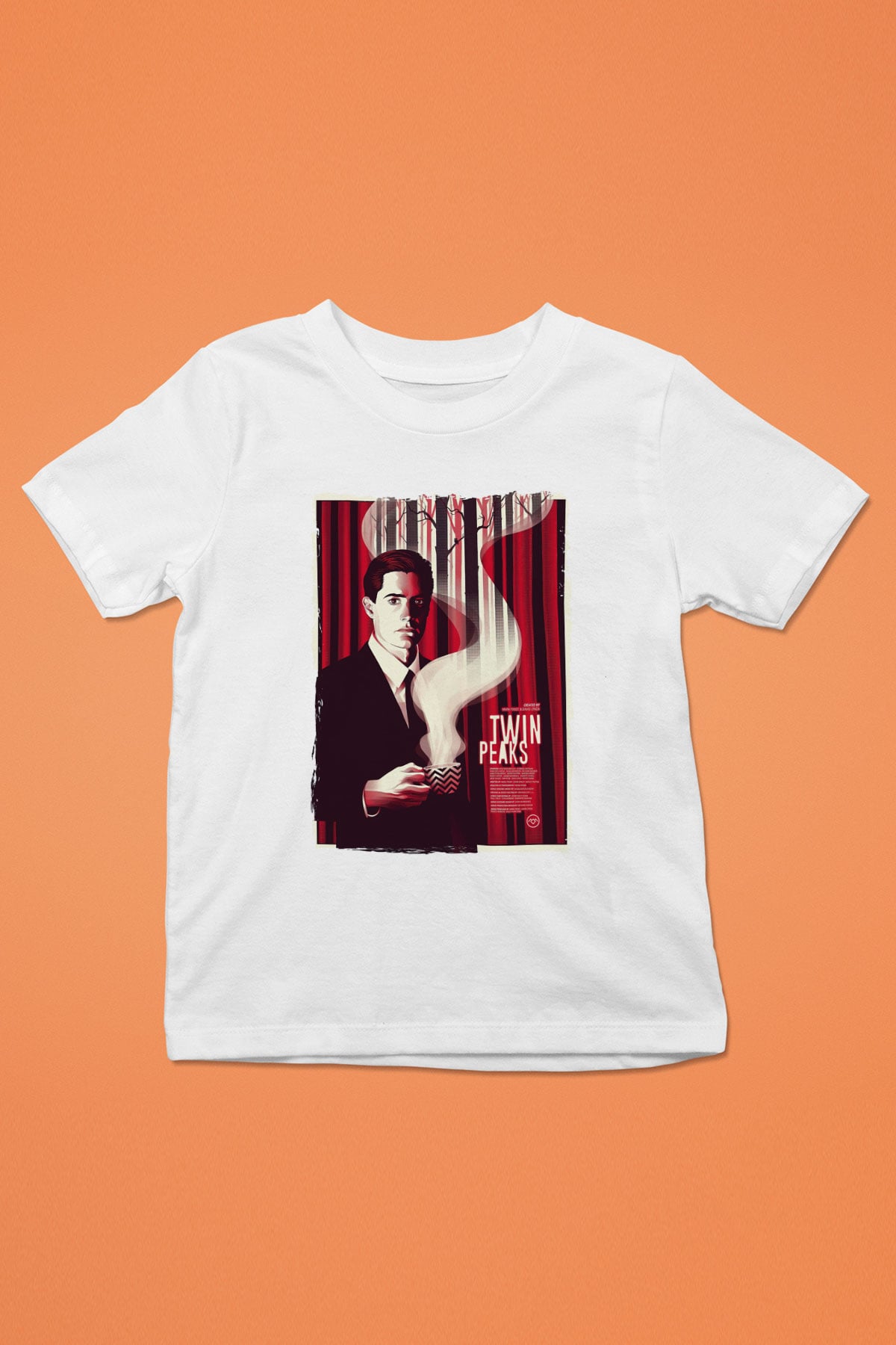 Twin Peaks Beyaz Unisex Çocuk Tişört