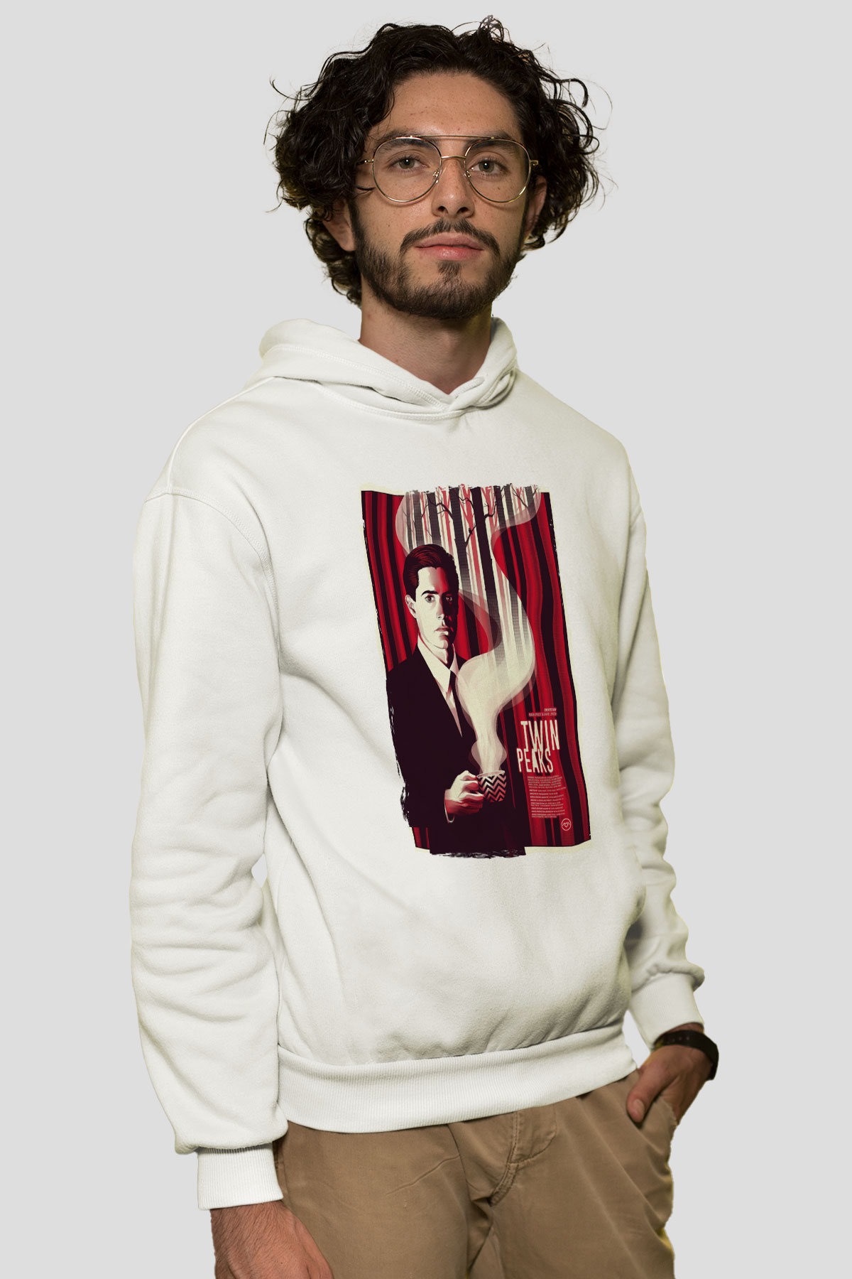 Twin Peaks Beyaz Unisex Hoodie