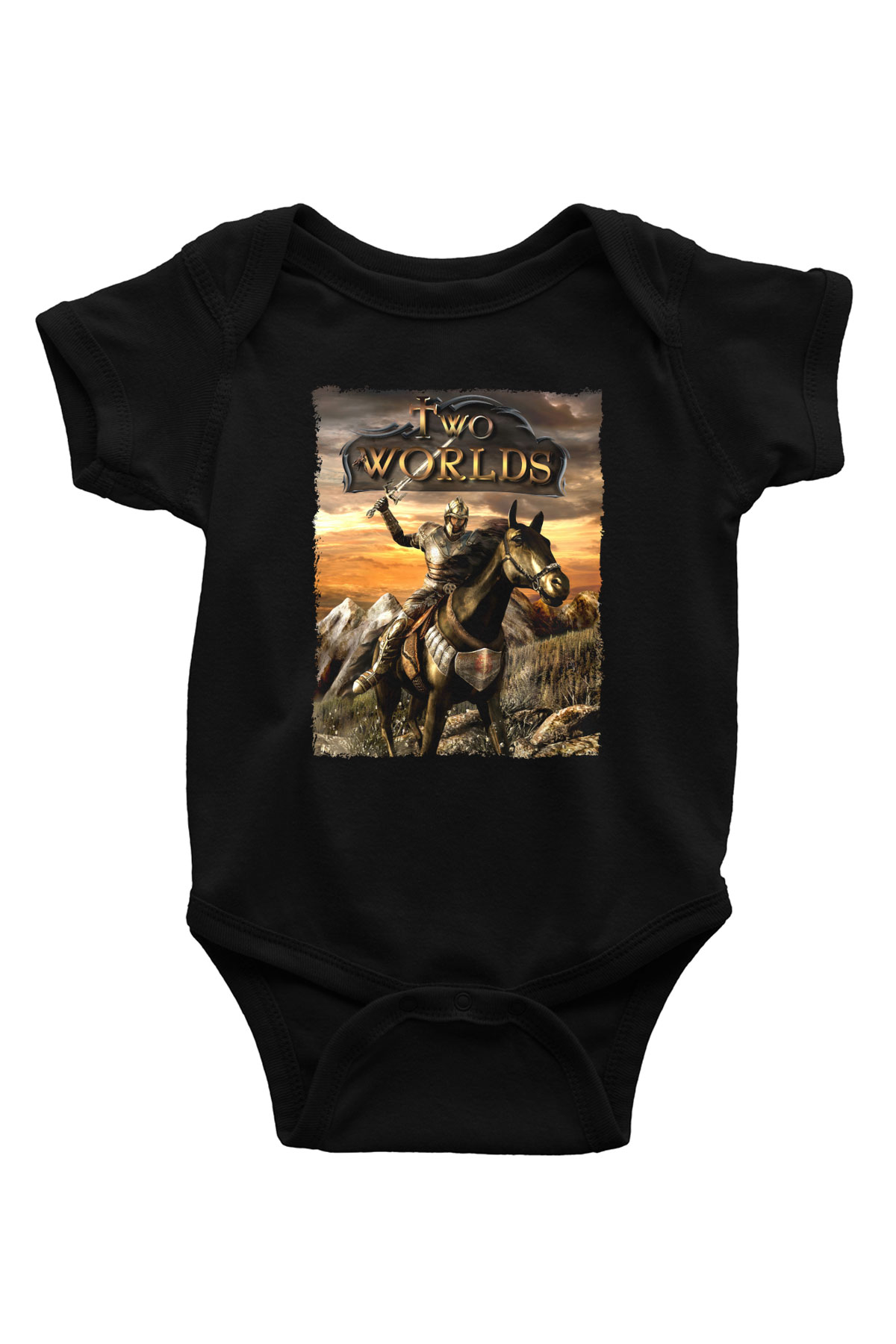 Two Worlds Siyah Bebek Body - Zıbın