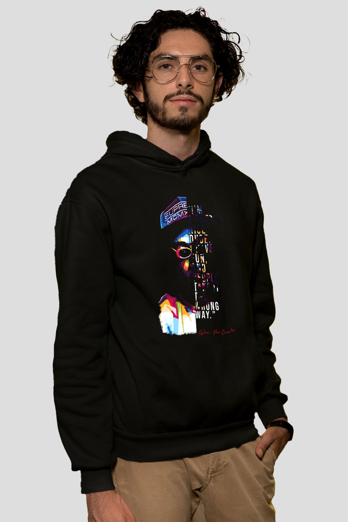 Tyler, The Creator Siyah Unisex Kapüşonlu Sweatshirt