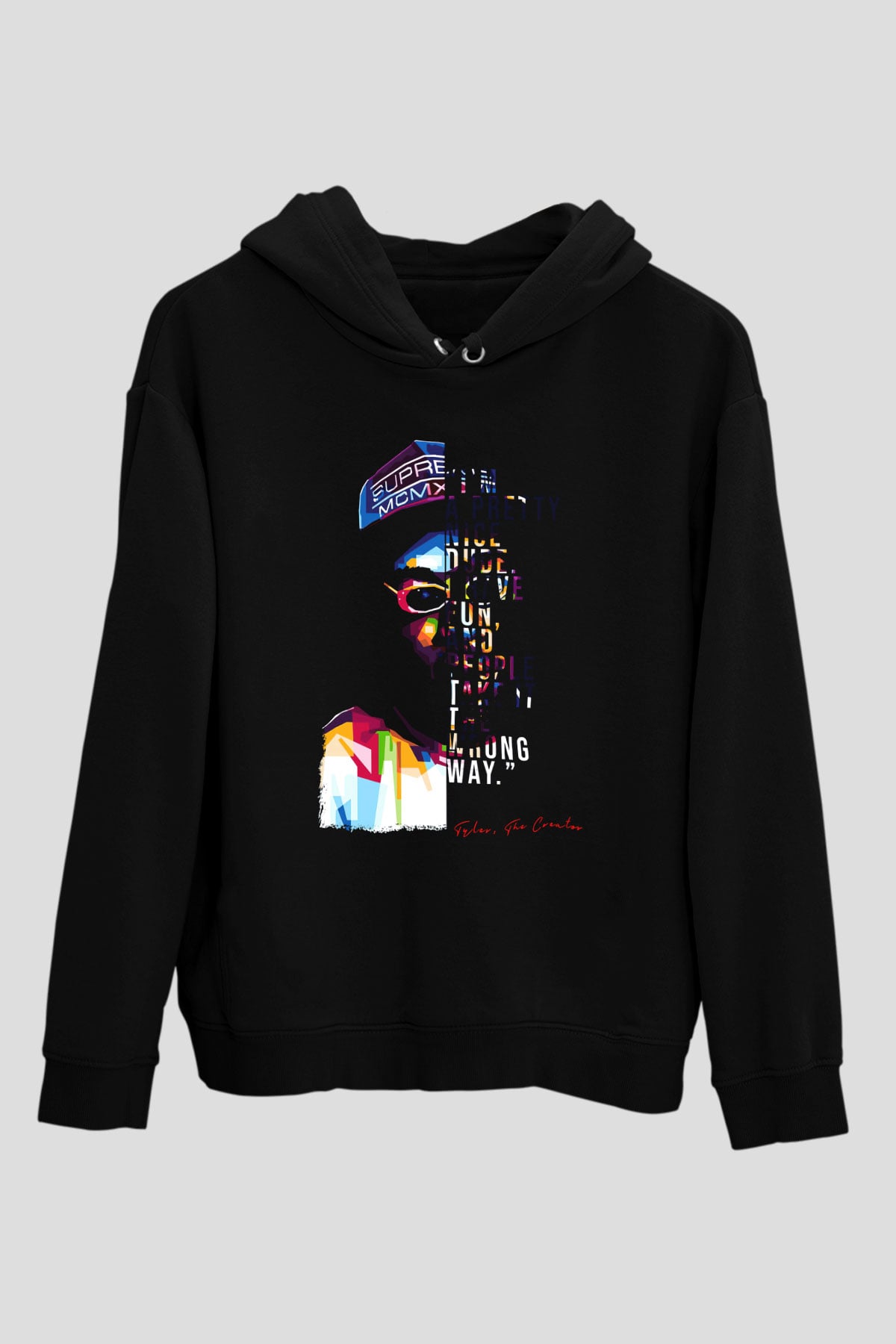 Tyler, The Creator Siyah Unisex Kapüşonlu Sweatshirt