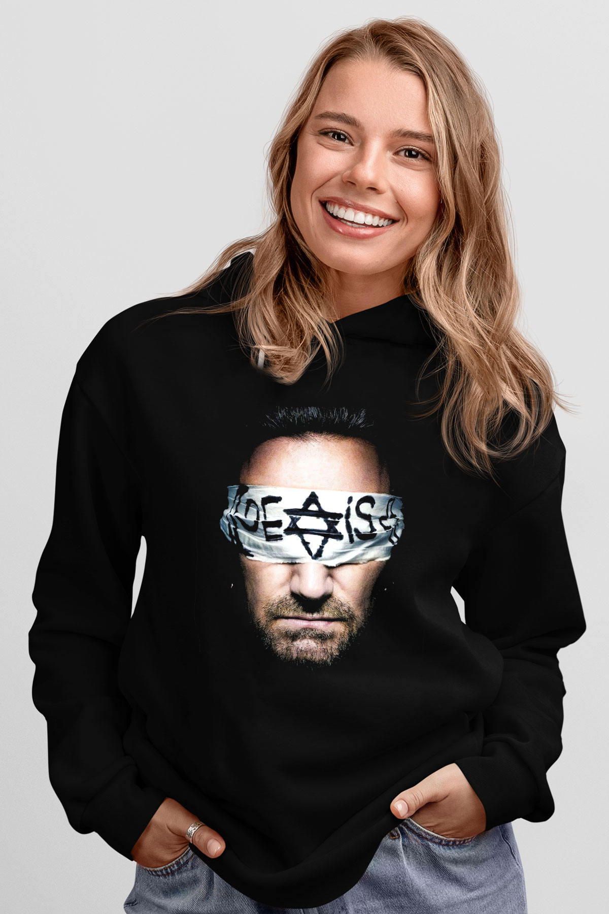 U2 Siyah Unisex Hoodie
