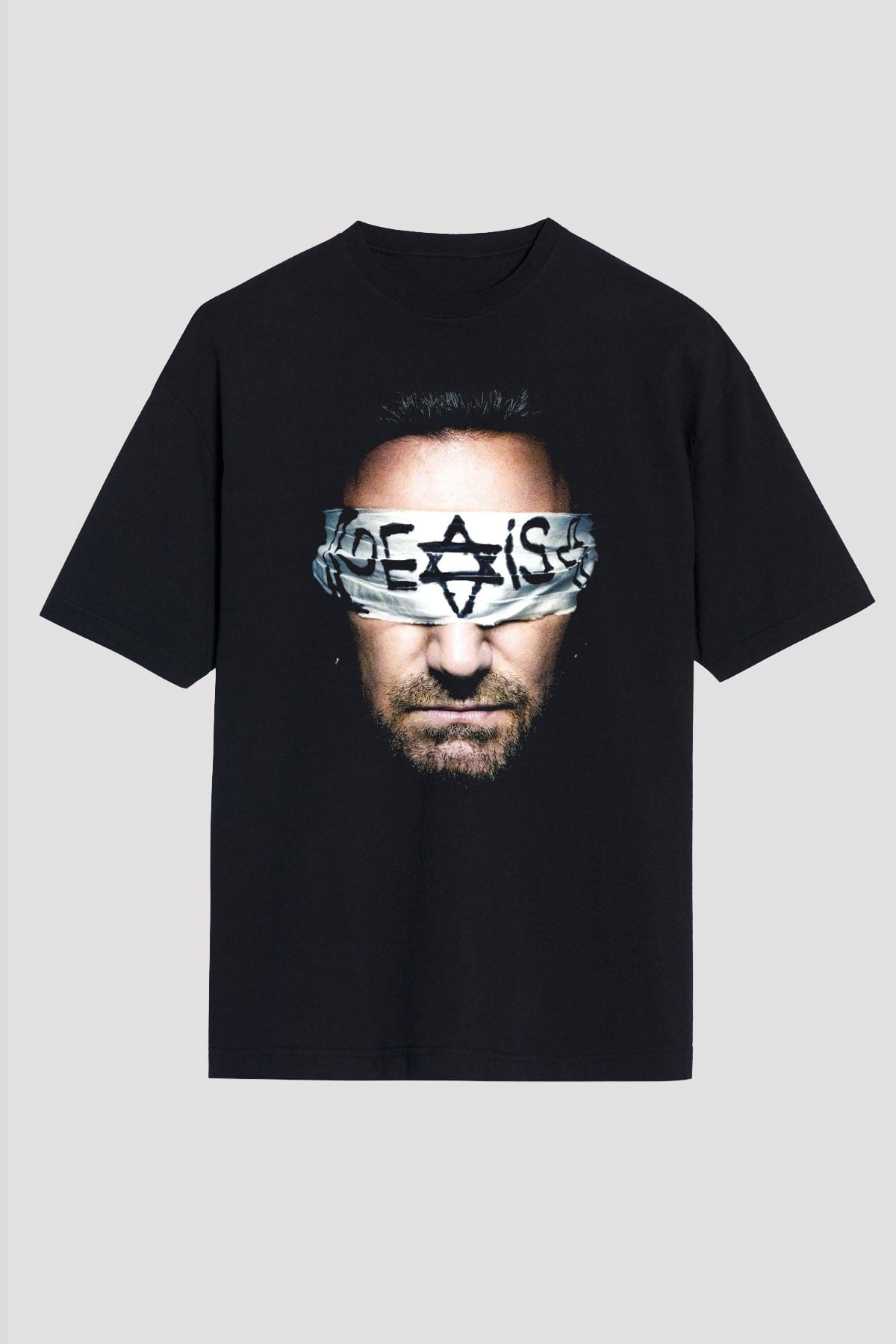 U2 Siyah Unisex Oversize Tişört T-Shirt