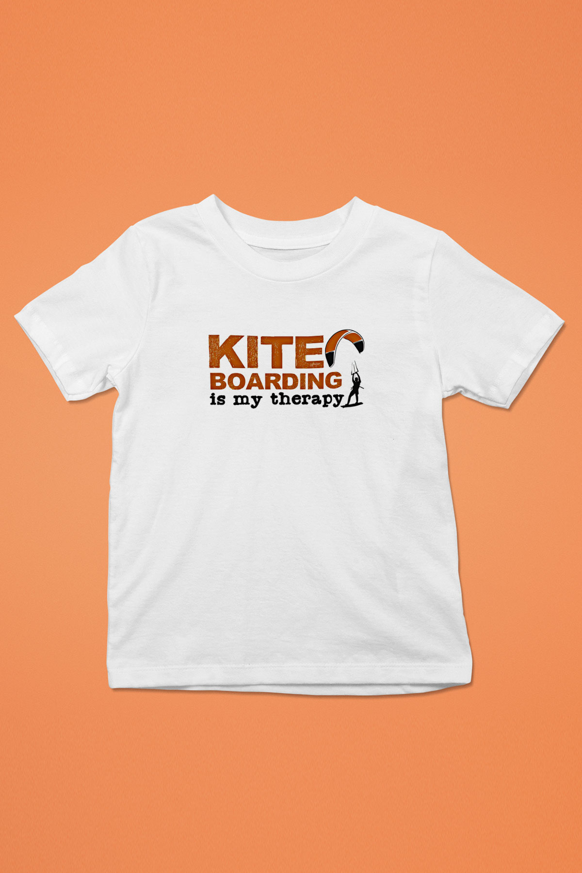 Uçurtma Kayağı Baskılı Unisex Beyaz Çocuk Tişört - Tshirt