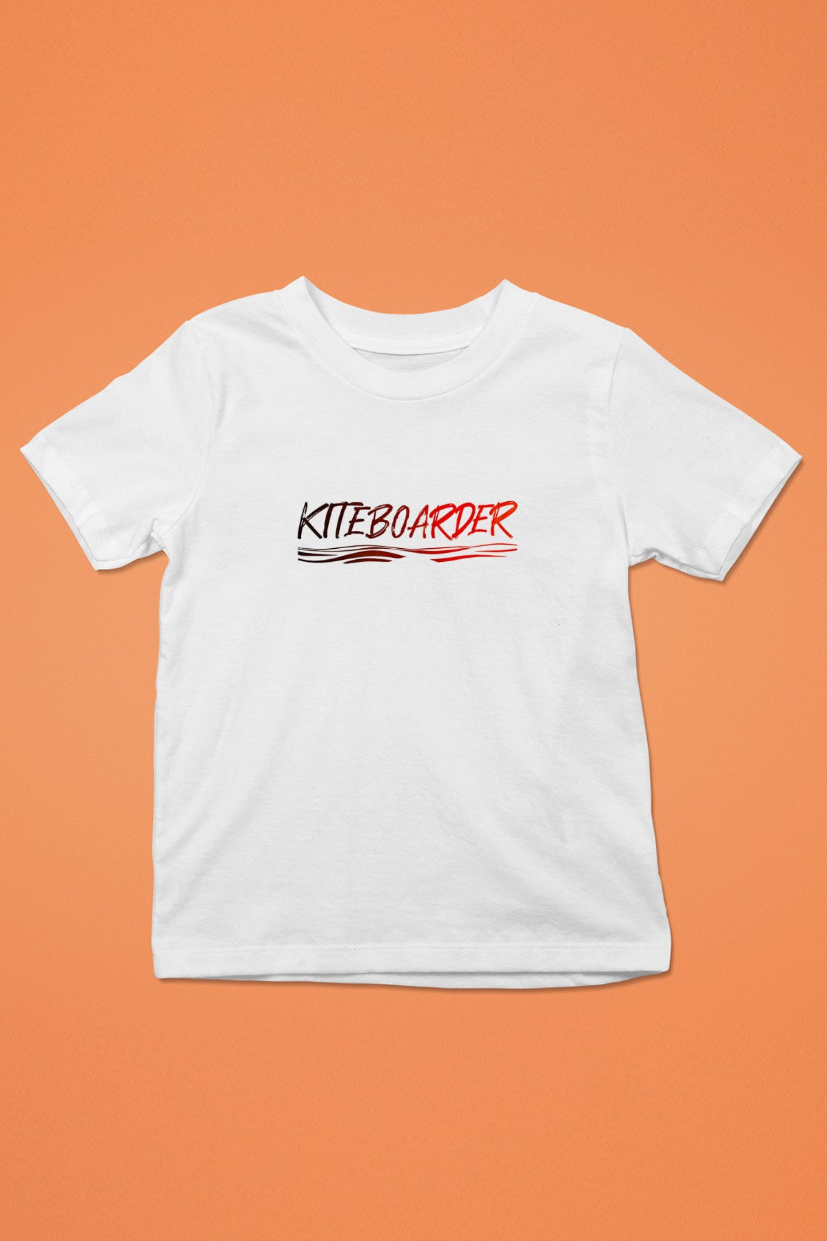 Uçurtma Kayağı Baskılı Unisex Beyaz Çocuk Tişört - Tshirt