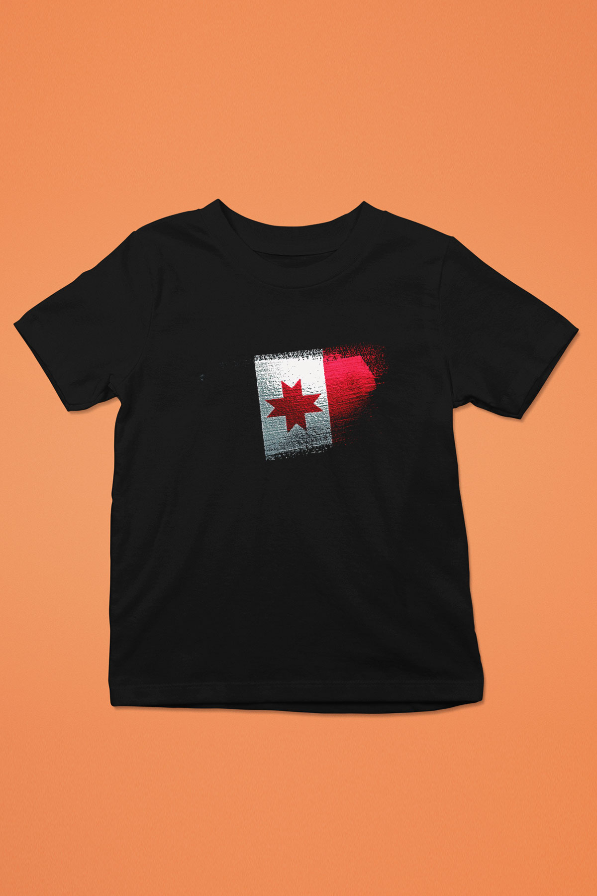 Udmurtya - Udmurtia Bayrağı Baskılı Unisex Siyah Çocuk Tişörtü