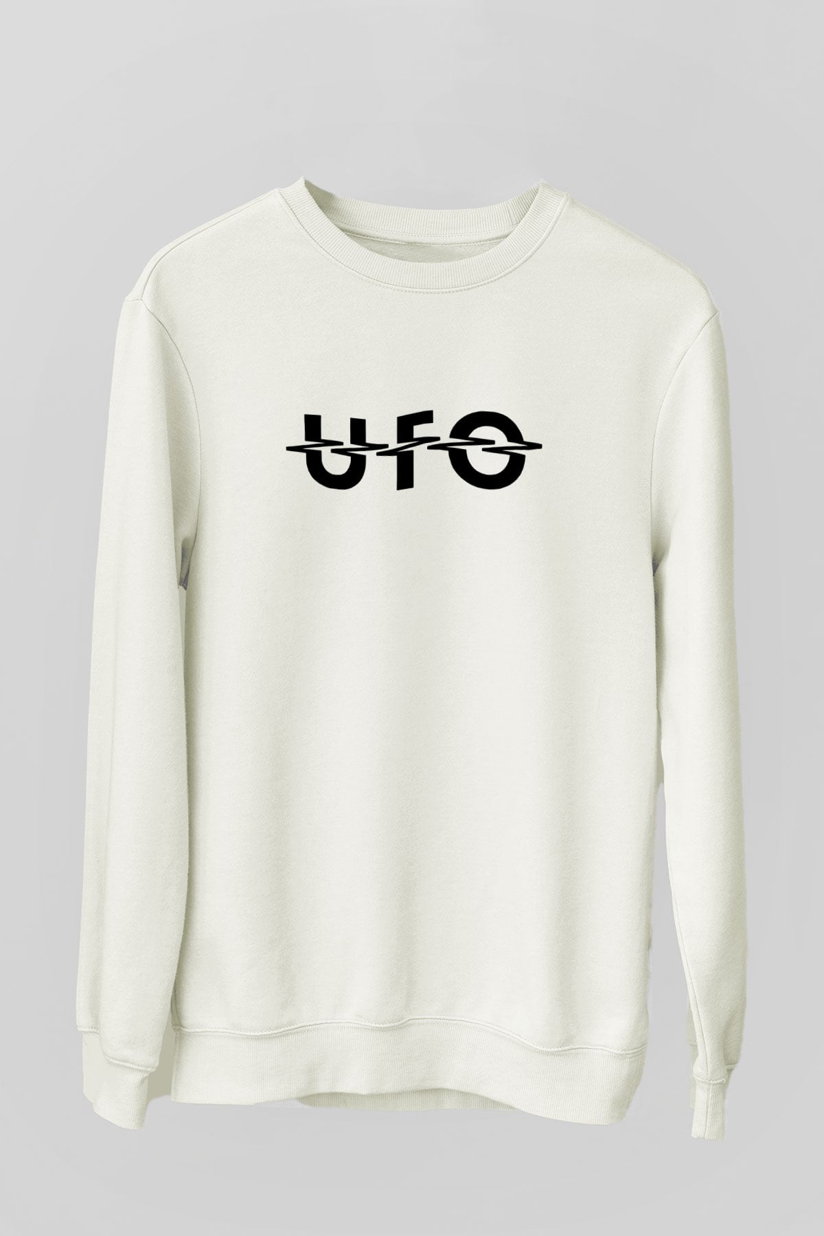 UFO Beyaz Unisex Sweatshirt