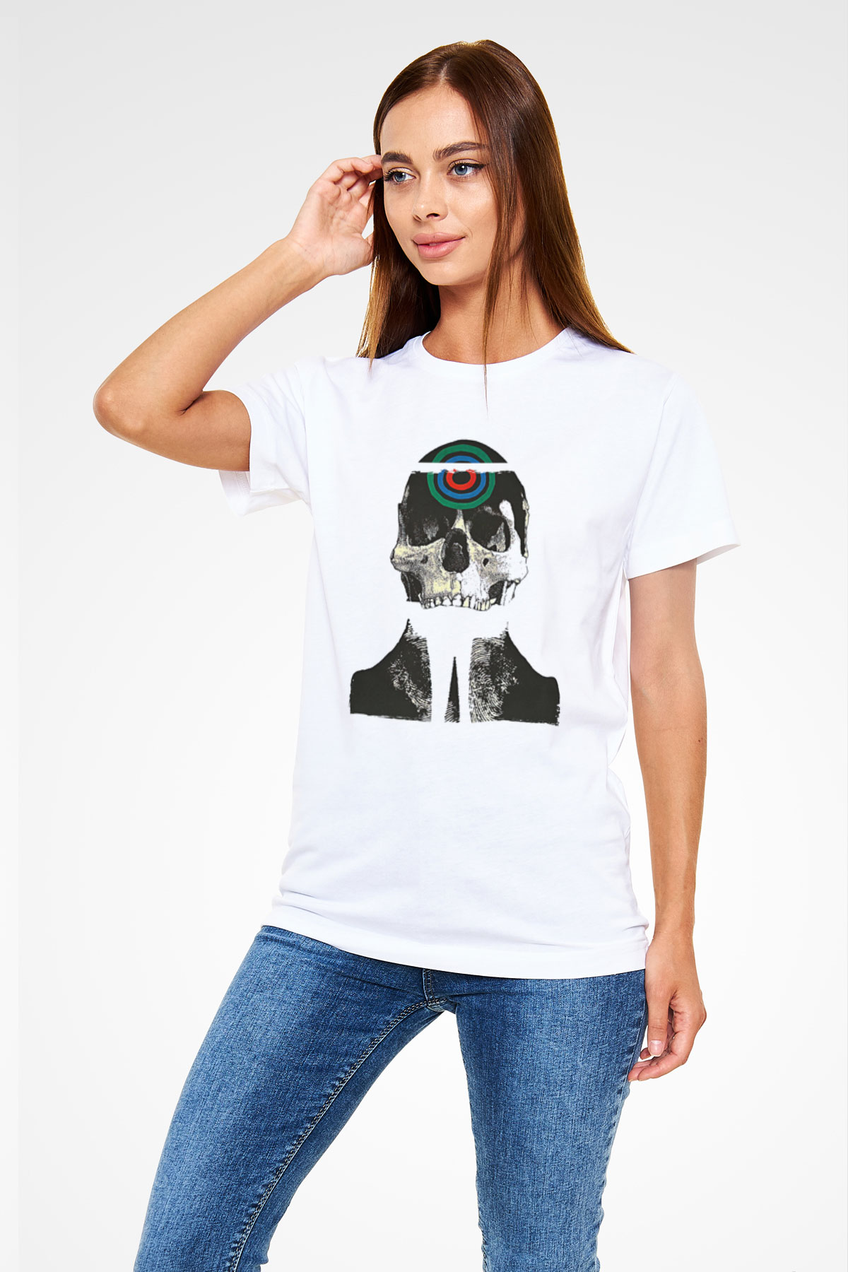 Uncle Acid Baskılı Unisex Beyaz Tişört - Tshirt