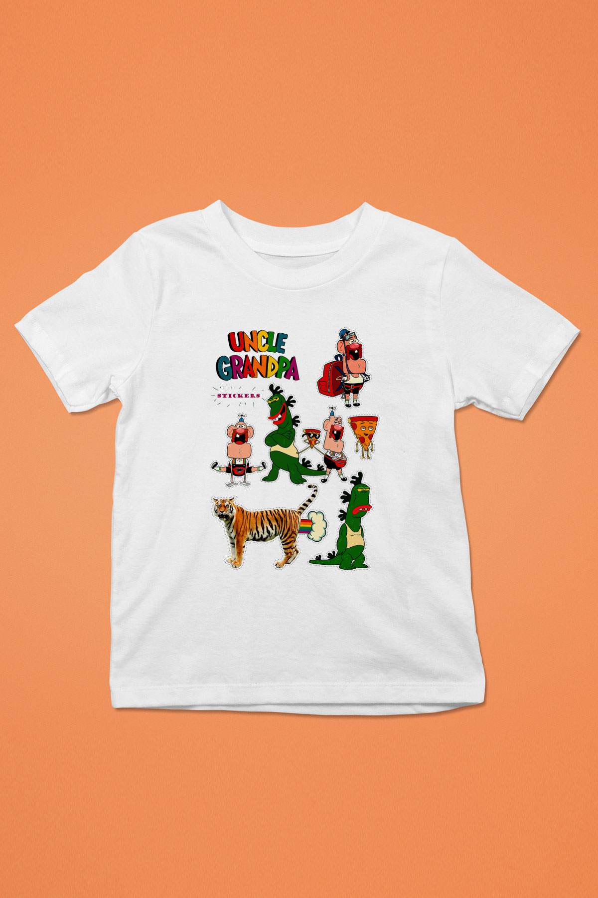 Uncle Grandpa Beyaz Unisex Çocuk Tişört