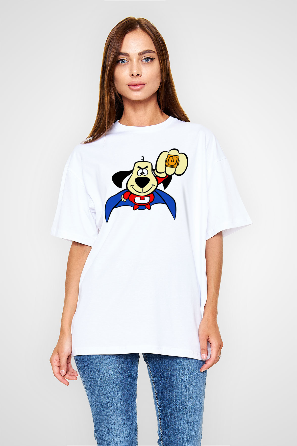 Underdog Beyaz Oversize Tişört