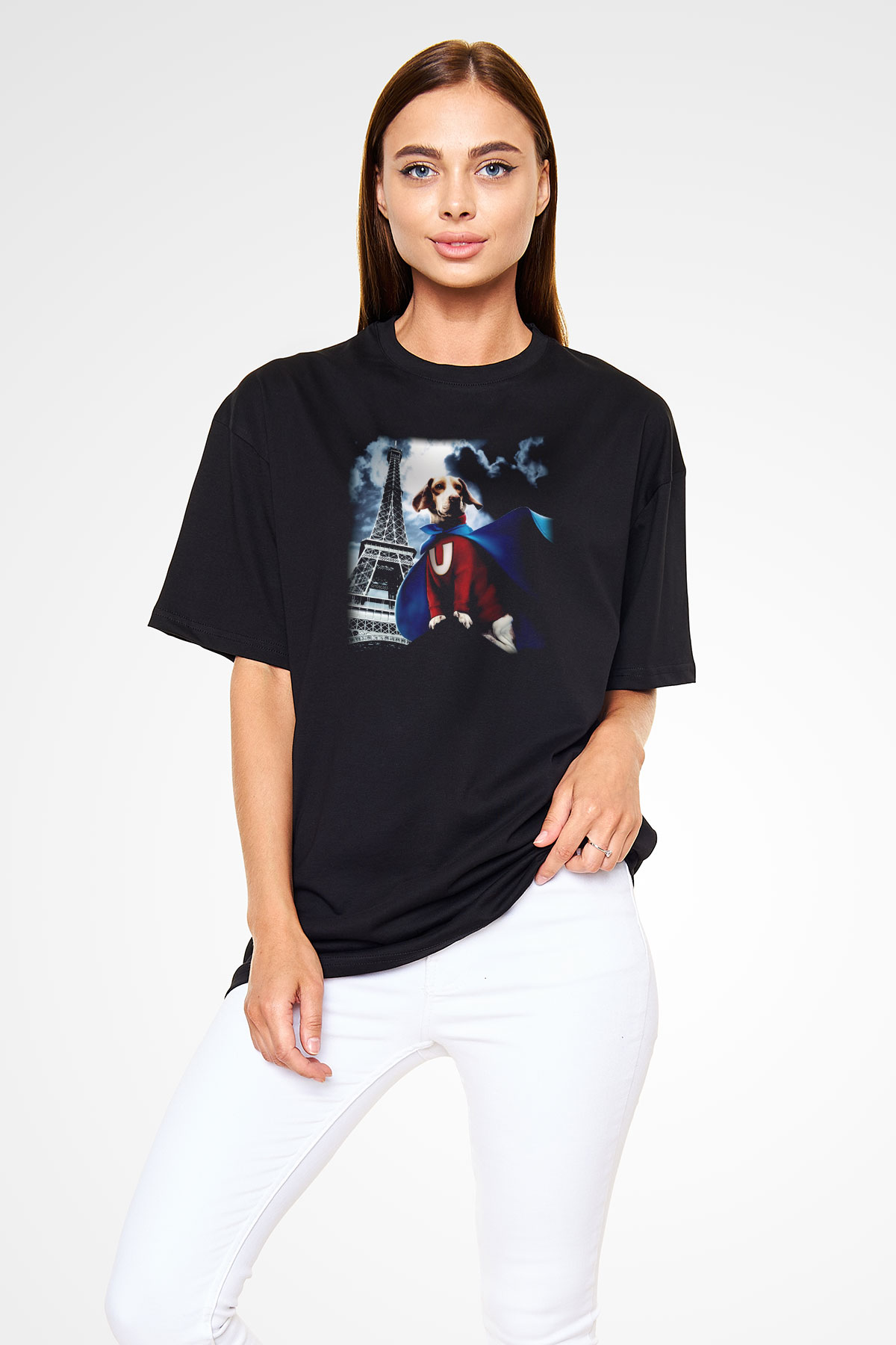 Underdog Siyah Unisex Oversize Tişört