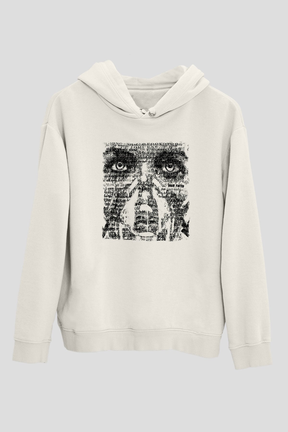 Underoath Baskılı Beyaz Unisex Kapüşonlu Sweatshirt