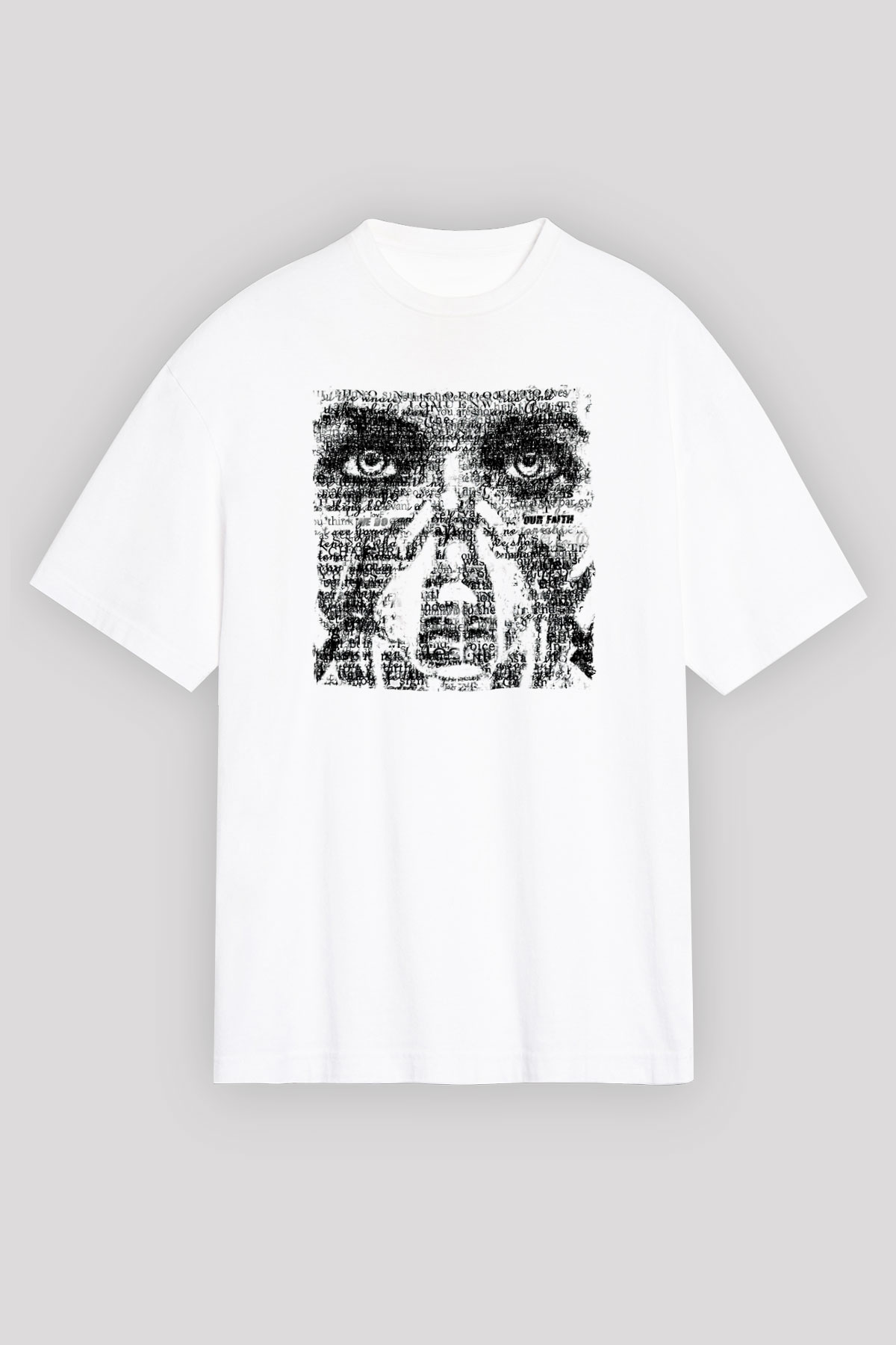 Underoath Baskılı Beyaz Unisex Oversize Tişört - Tshirt