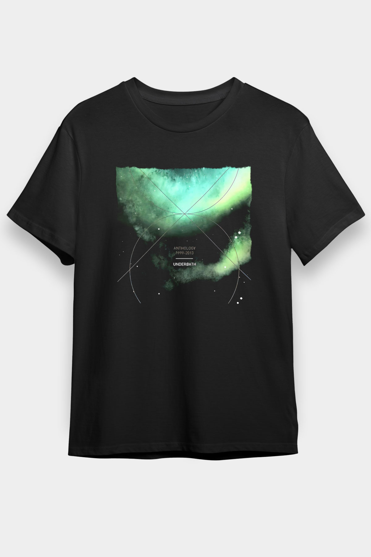 Underoath Baskılı Unisex Siyah Tişört - Tshirt