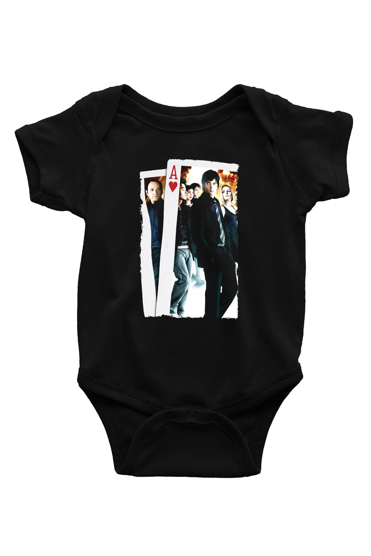 Unisex 21 Baskılı Siyah Bebek Body - Zıbın