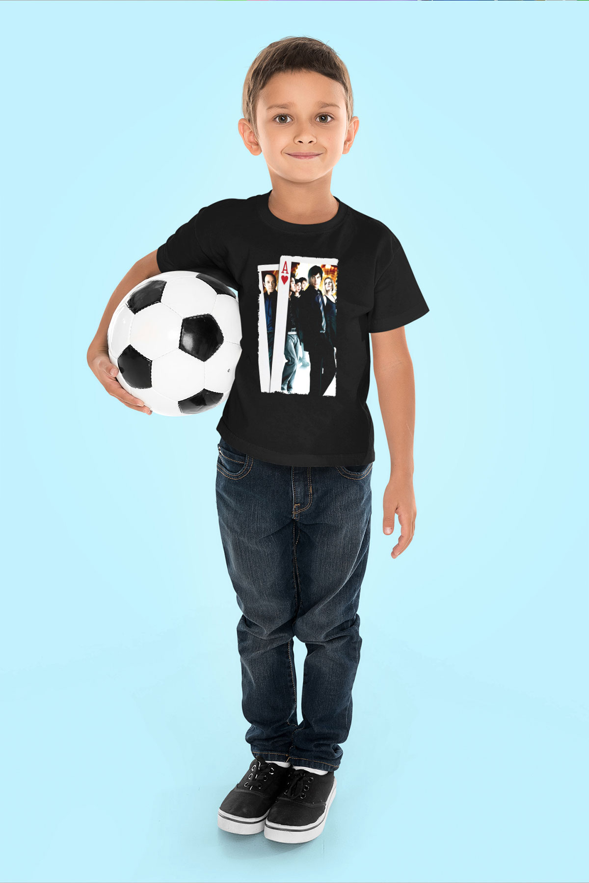 Unisex 21 Baskılı Siyah Çocuk Tişört